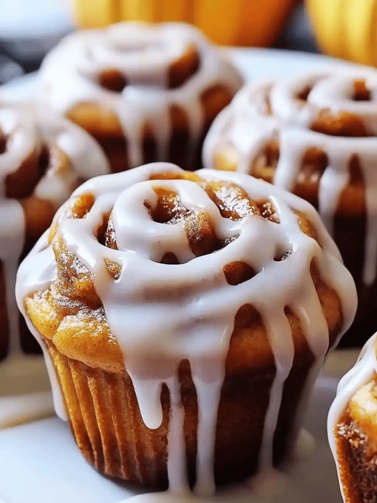 Pumpkin Cinnamon Roll Muffins