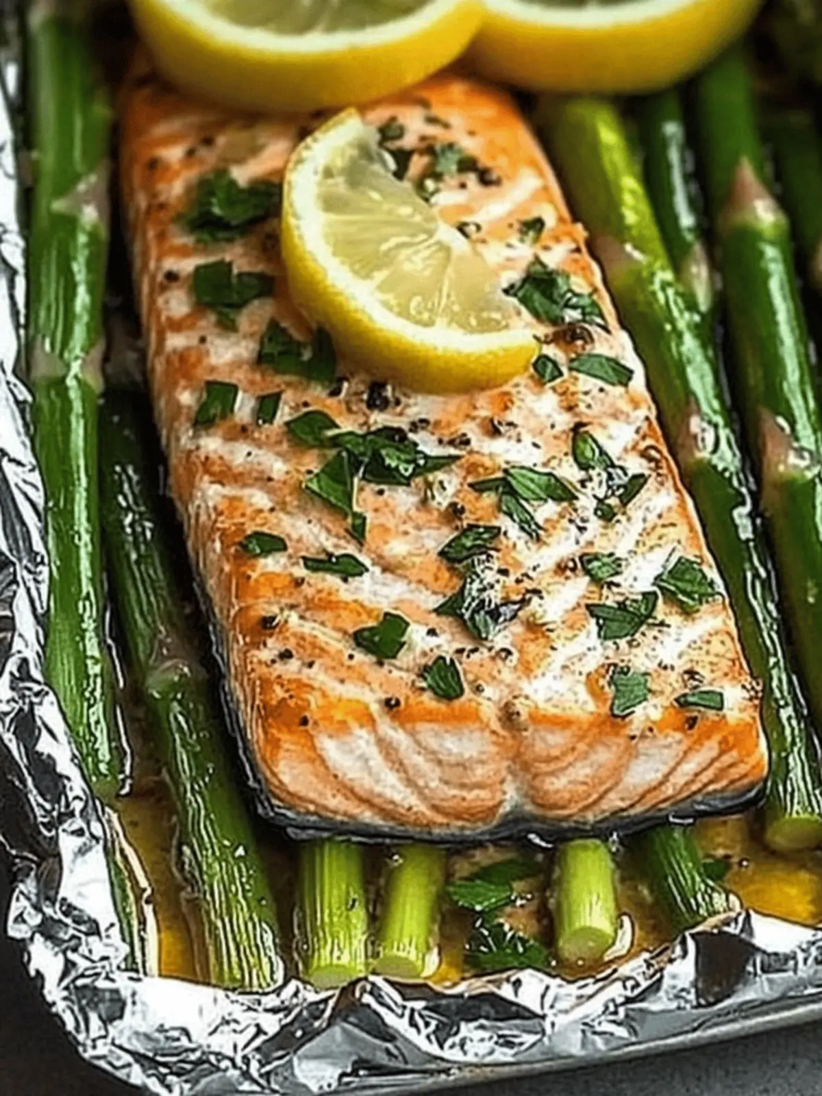 Baked Salmon in Foil with Asparagus