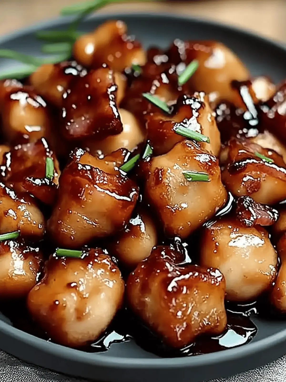 Maple Glazed Bacon Chicken Bites