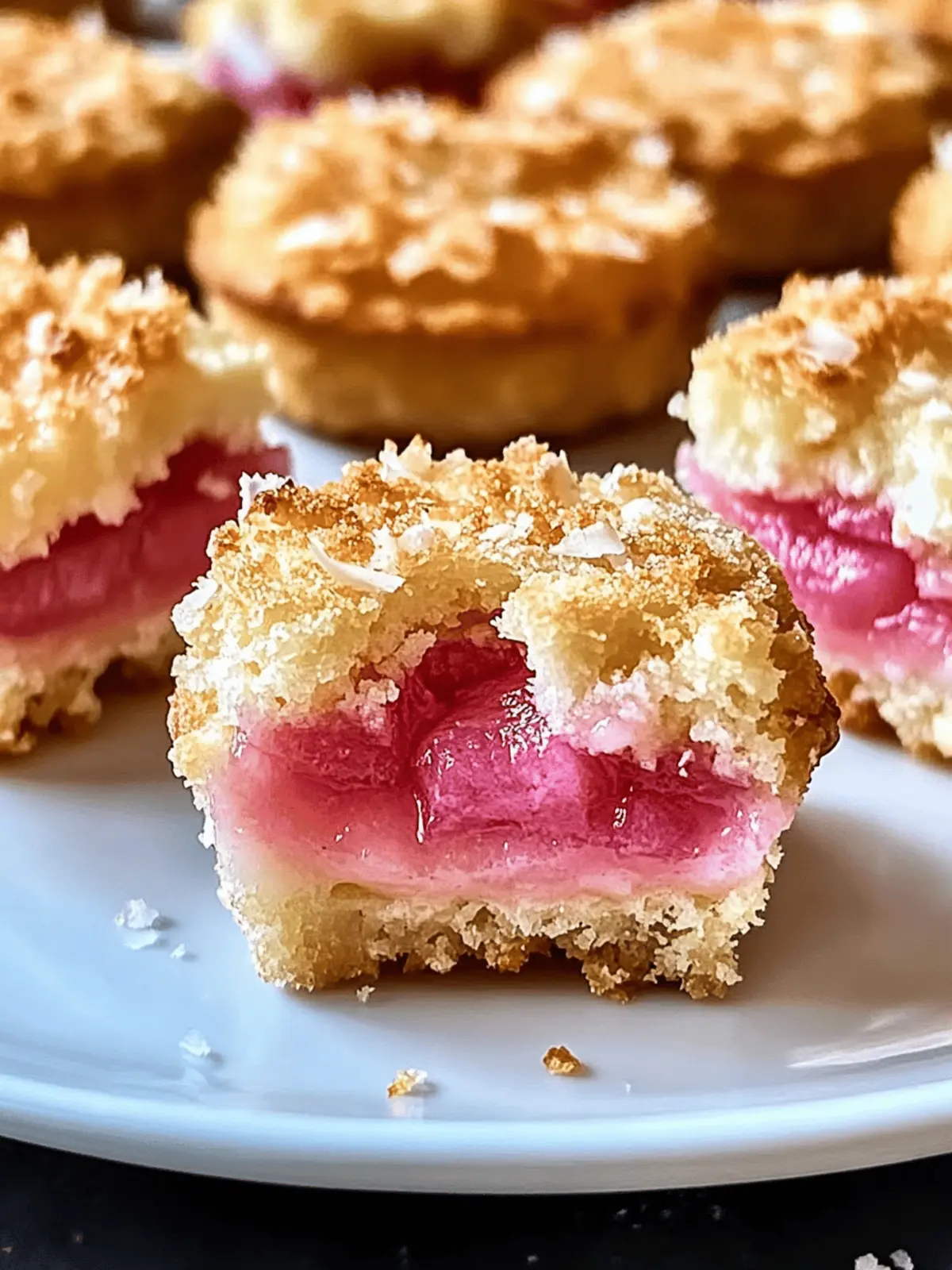 Rhubarb Coconut Macaroon Tarts