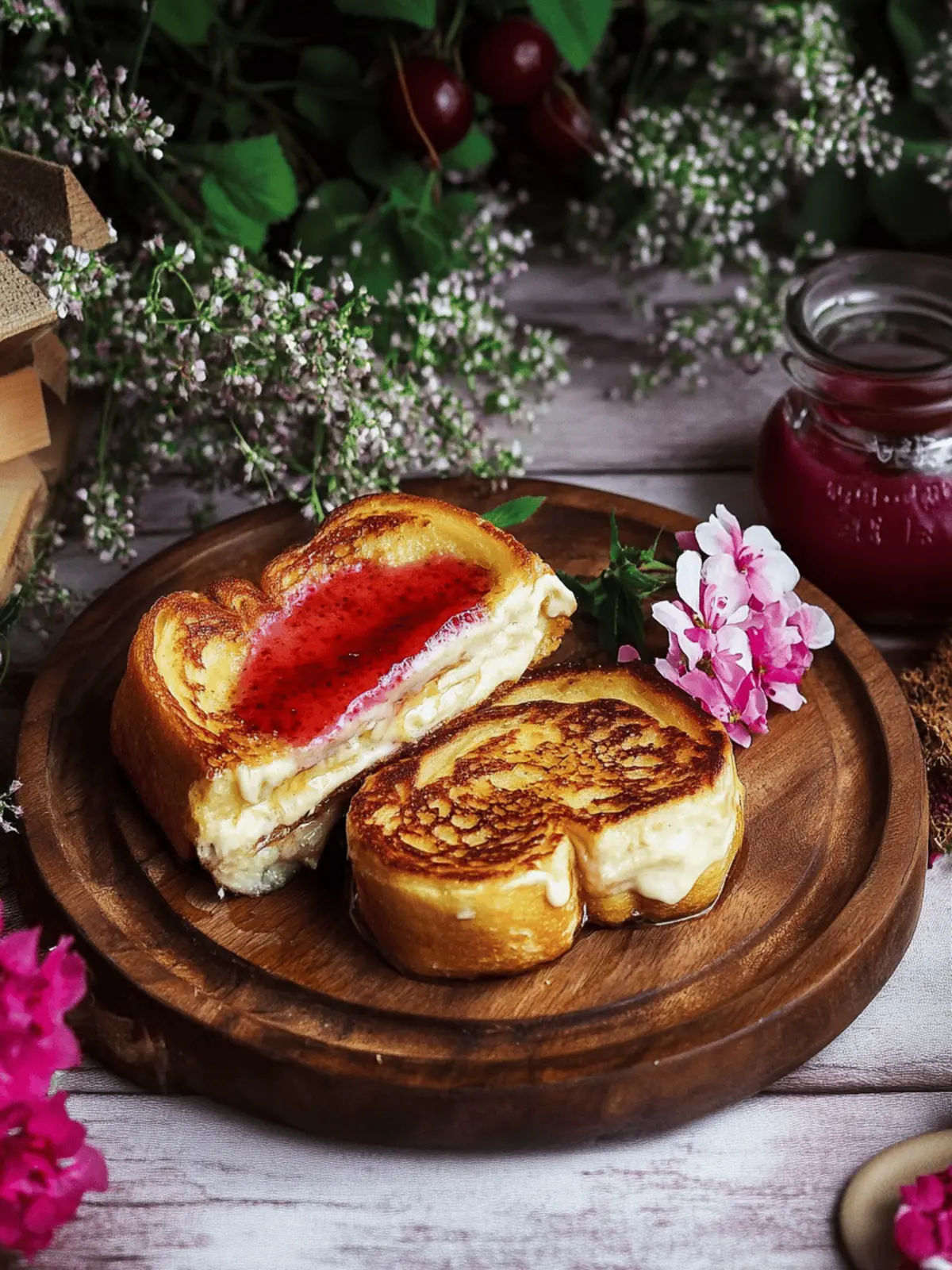 Rhubarb Custard French Toast