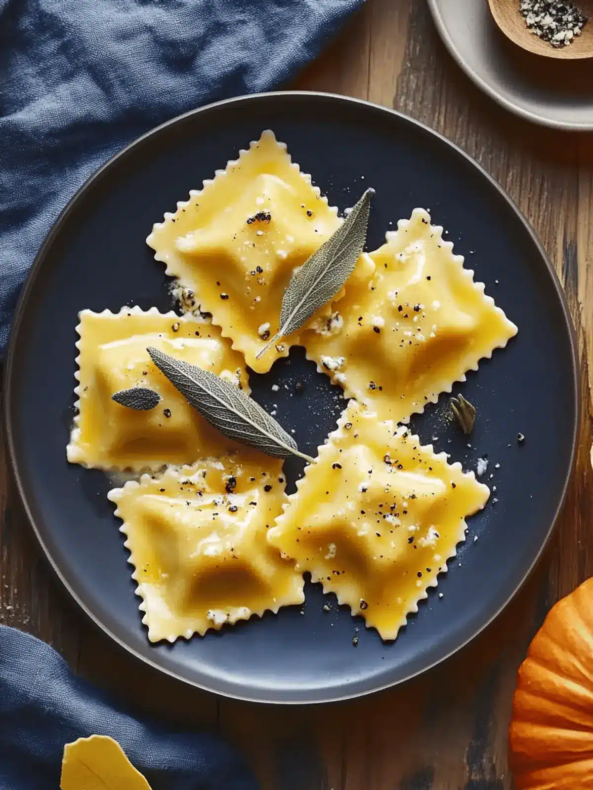 Pumpkin-Gorgonzola Ravioli