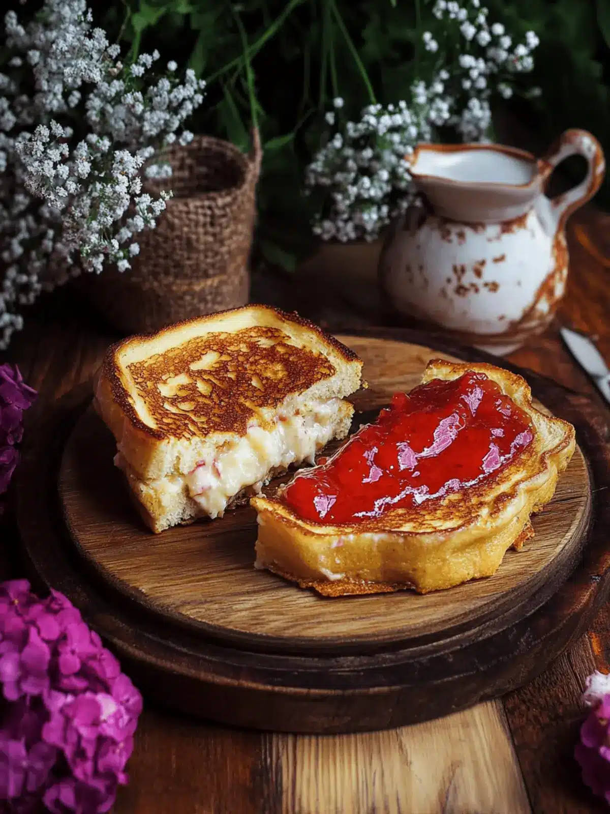 Rhubarb Custard French Toast