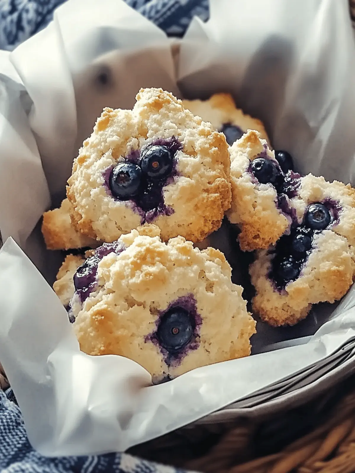 Flaky Wild Blueberry Scones