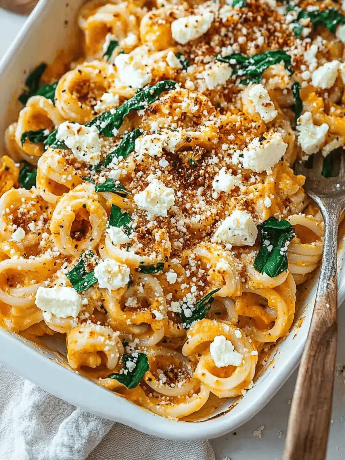 Pumpkin Feta Pasta