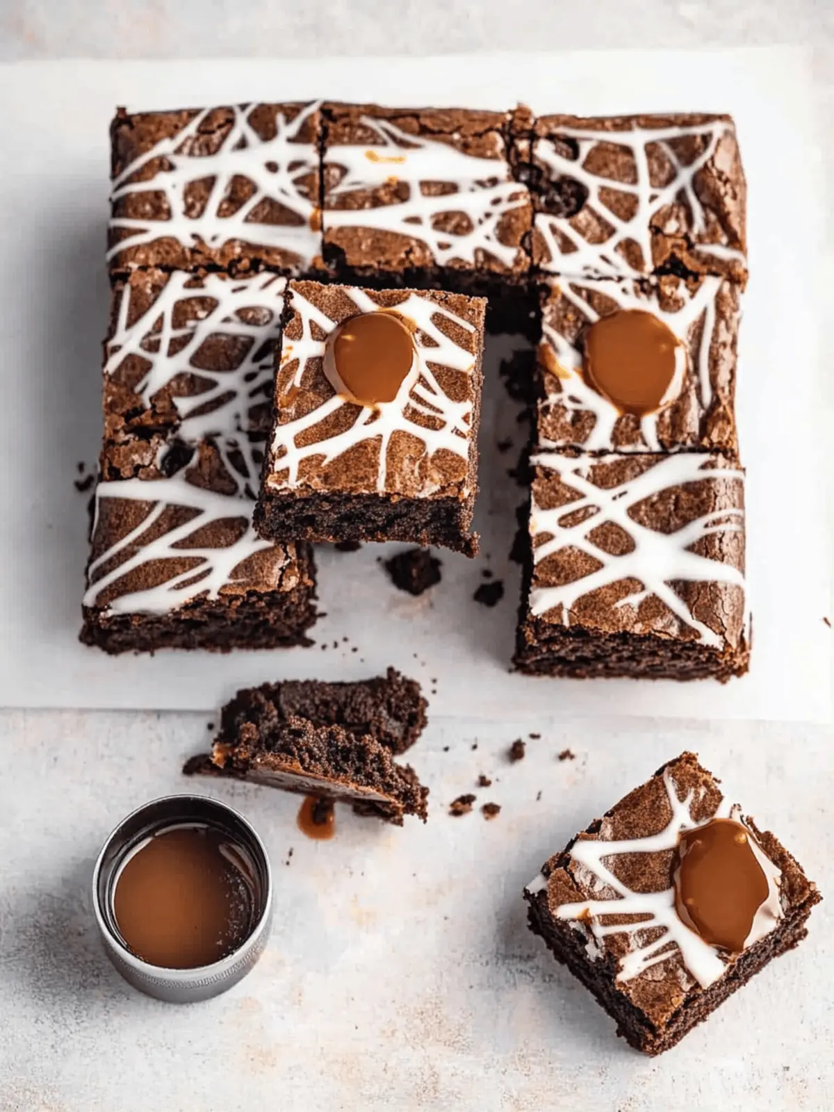Spider Web Brownies