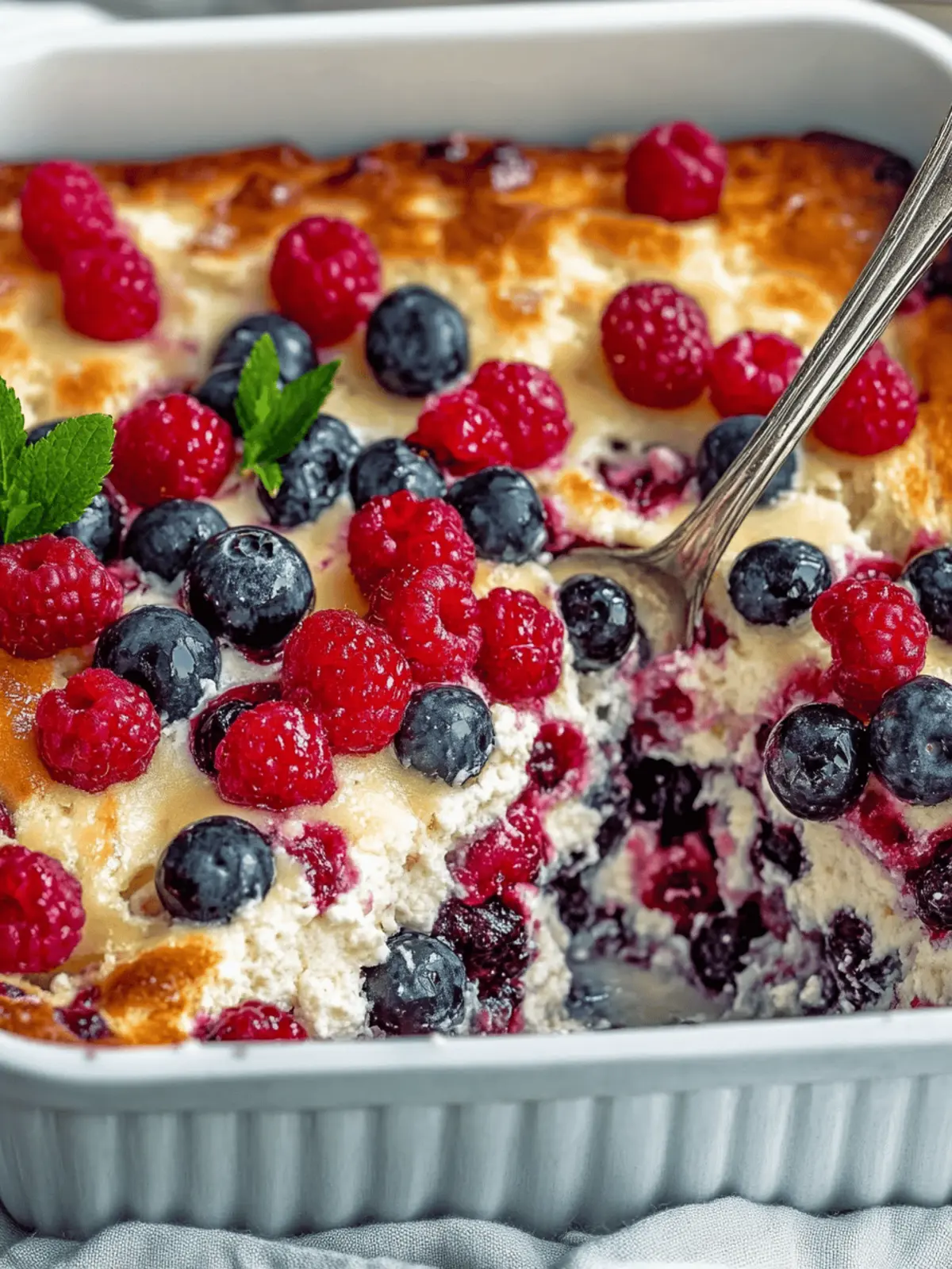 High Protein Triple Berry Bake