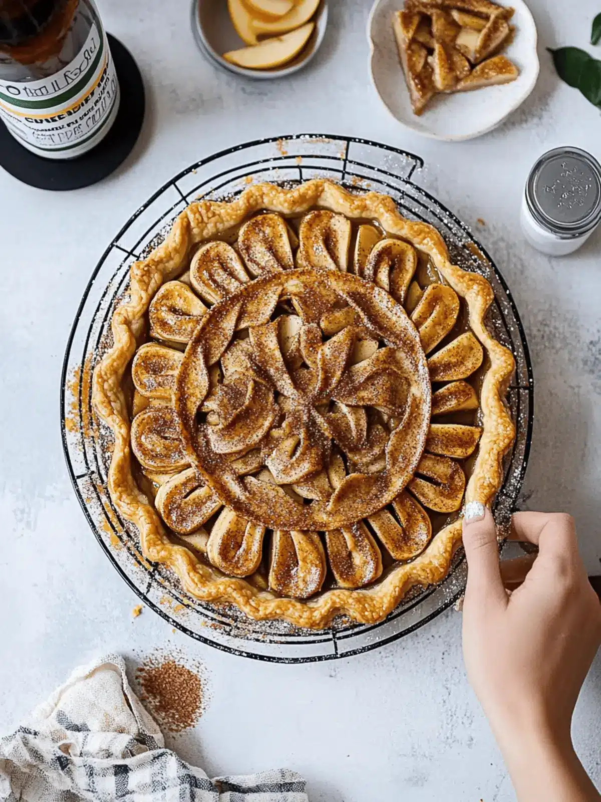 Cinnamon Roll Apple Pie