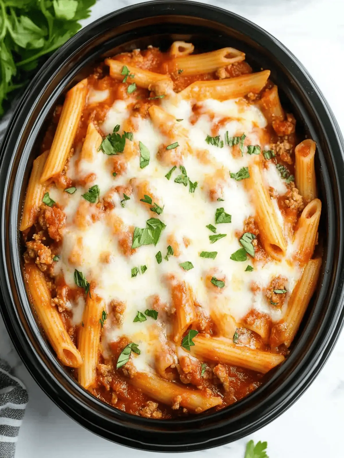 Slow Cooker Baked Ziti