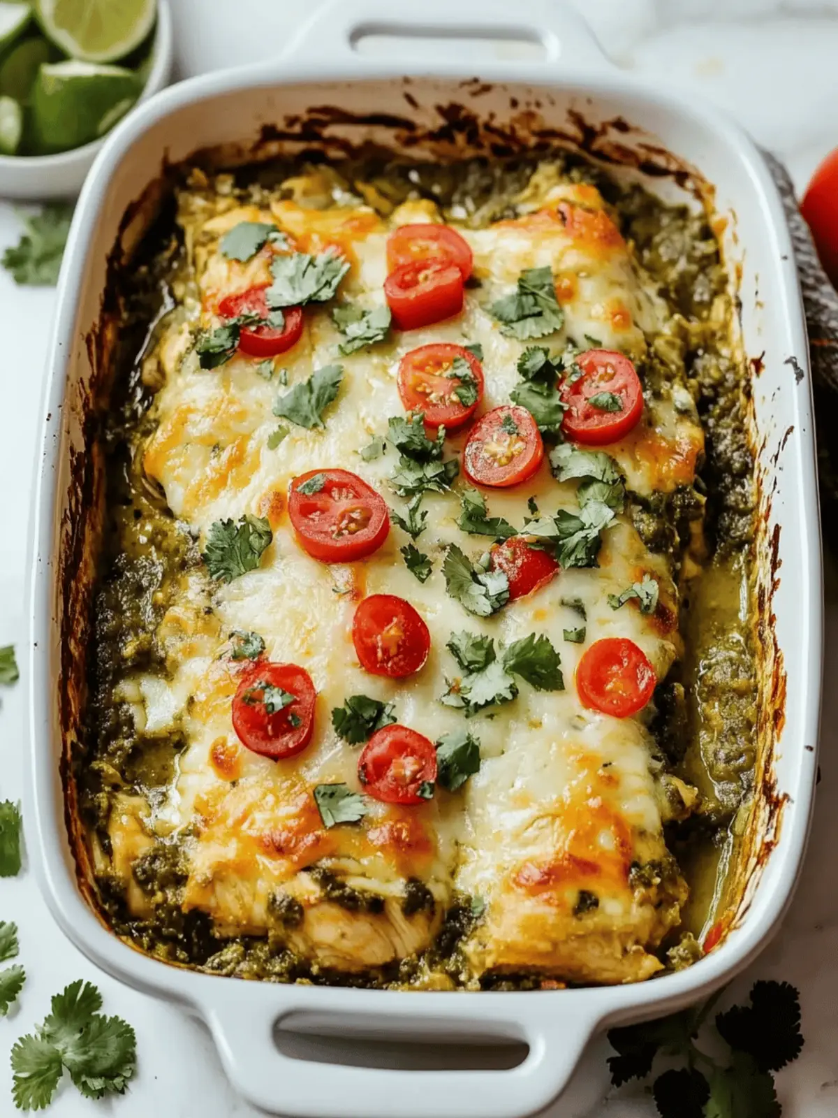 Delicious Salsa Verde Chicken Casserole