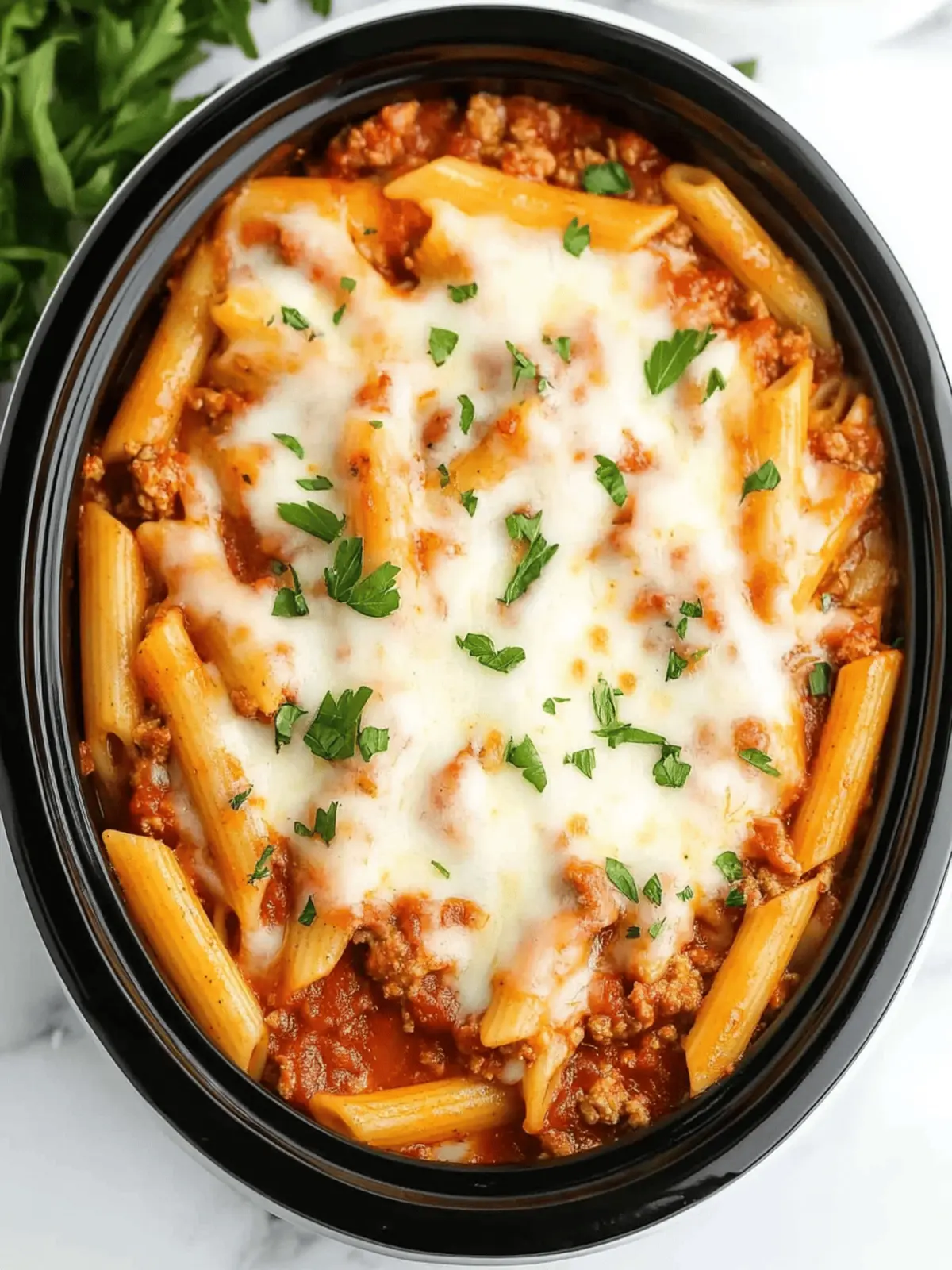 Slow Cooker Baked Ziti