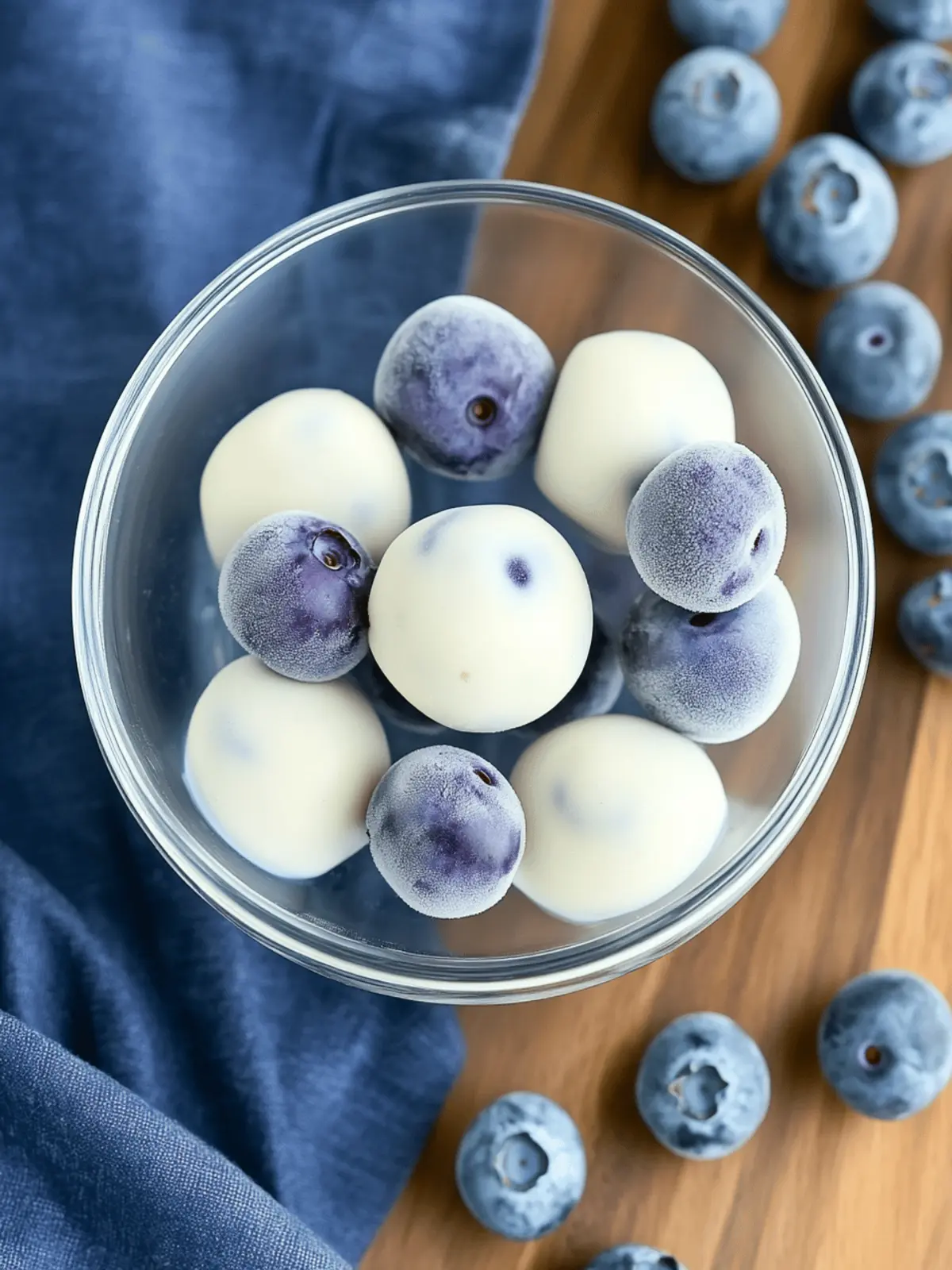 Frozen Greek Yogurt Blueberry Bites