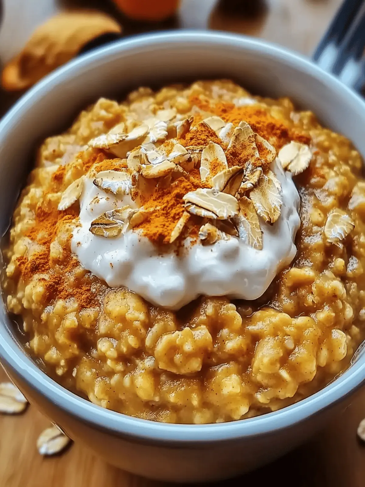 Warm Spiced Pumpkin Oatmeal