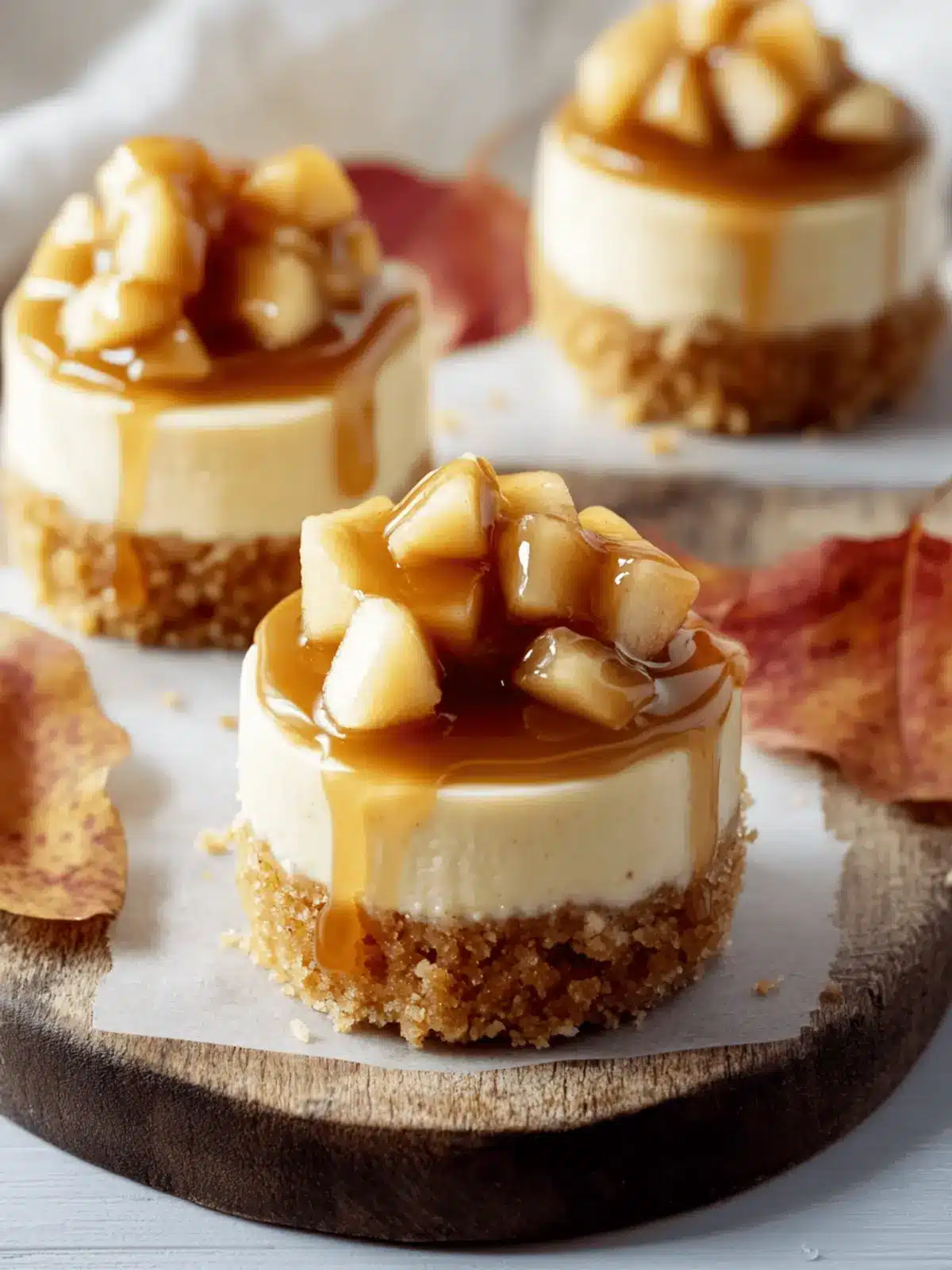 Mini Caramel Apple Cheesecakes