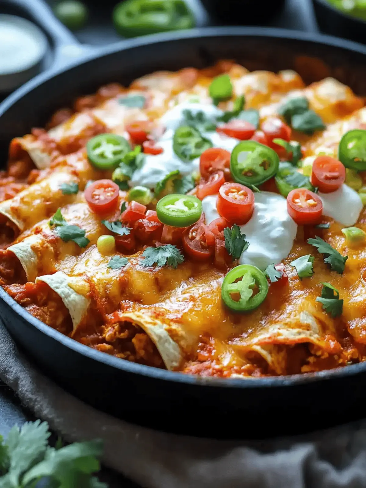 Turkey Enchiladas Skillet