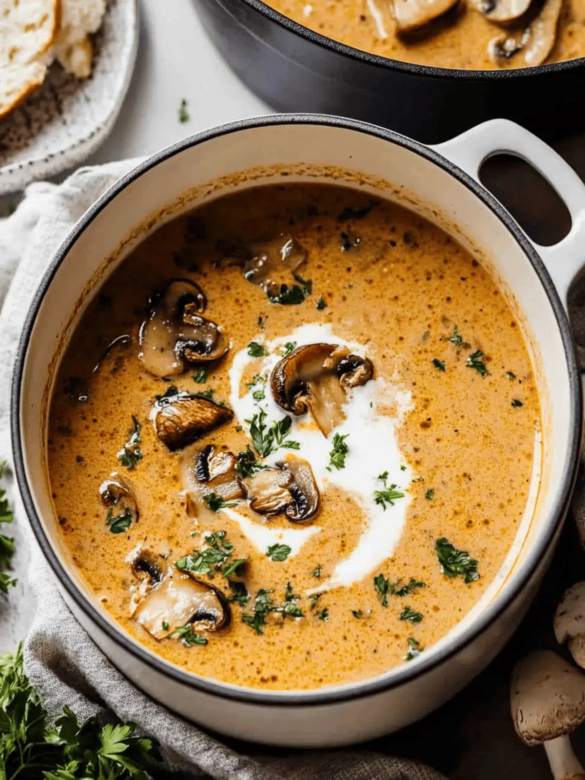 Creamy Hungarian Mushroom Soup