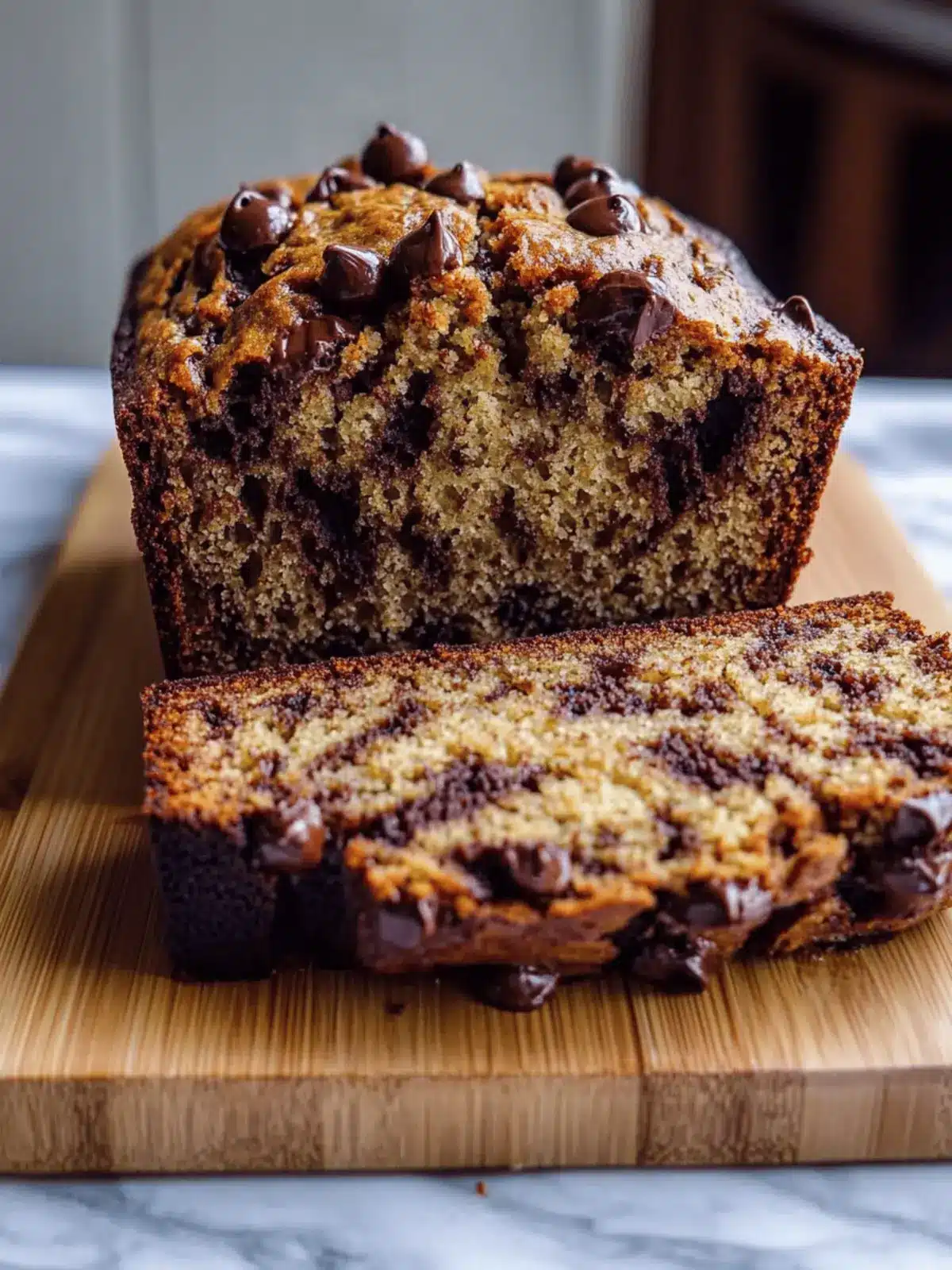 Air Fryer Chocolate Banana Bread