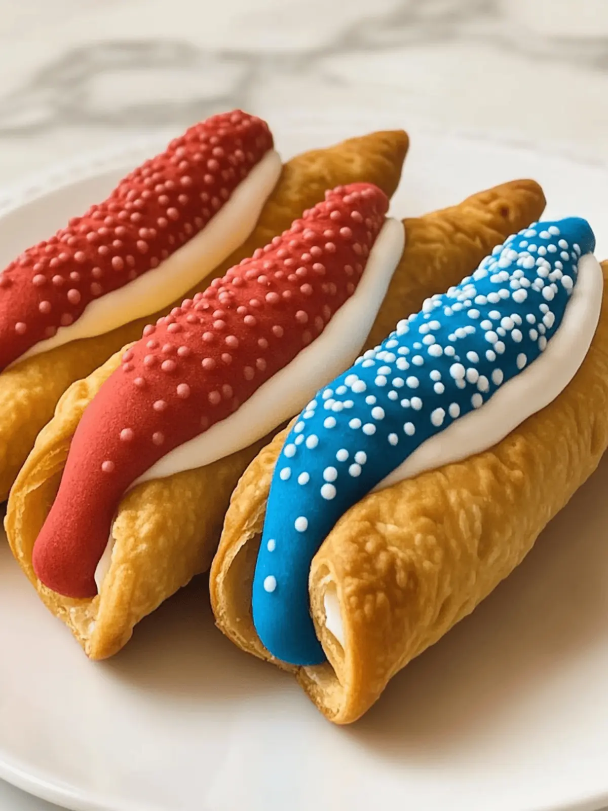Red White and Blue Cannoli