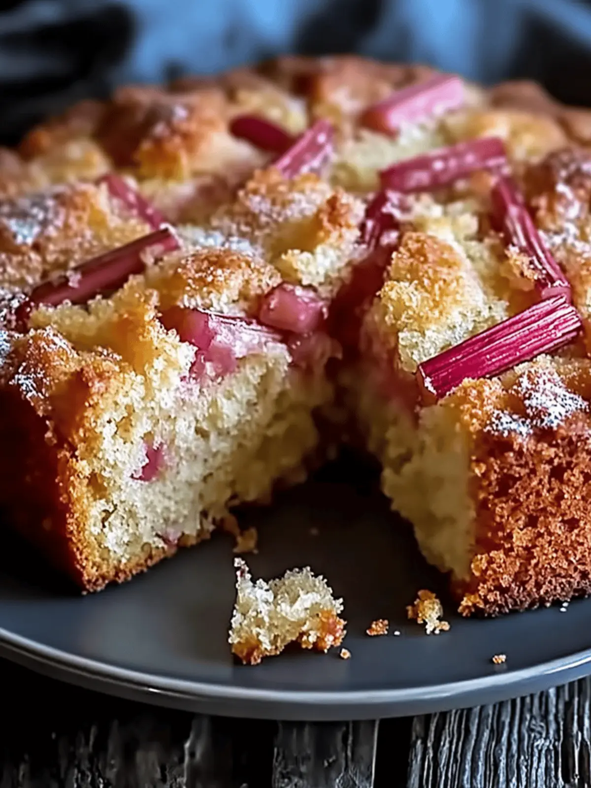 Sour Cream Rhubarb Coffee Cake