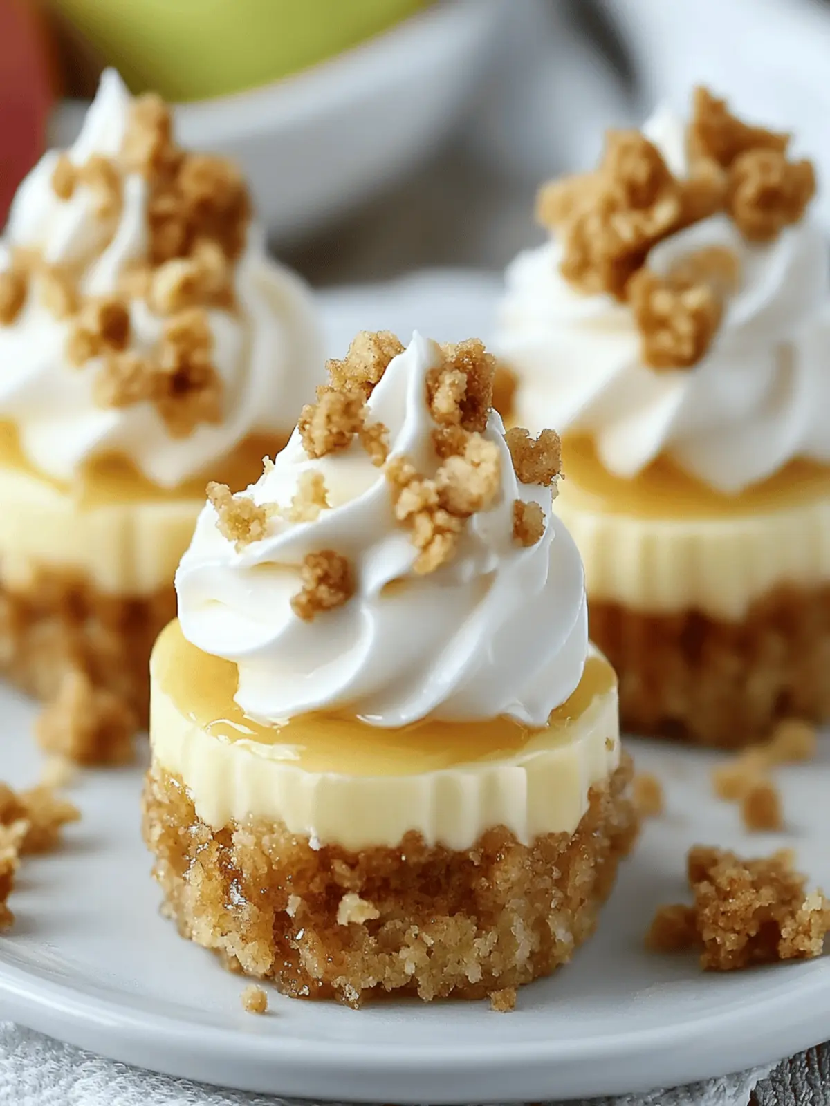 Apple Crisp Mini Cheesecakes