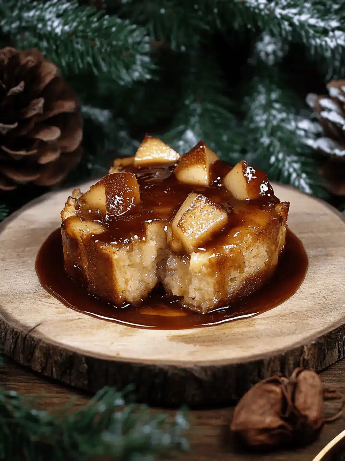 Cardamom Pear Bread Pudding