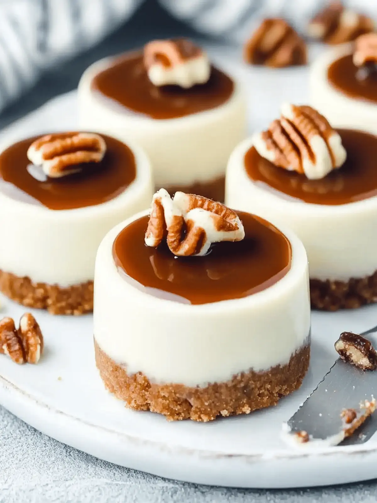 Mini Turtle Cheesecakes