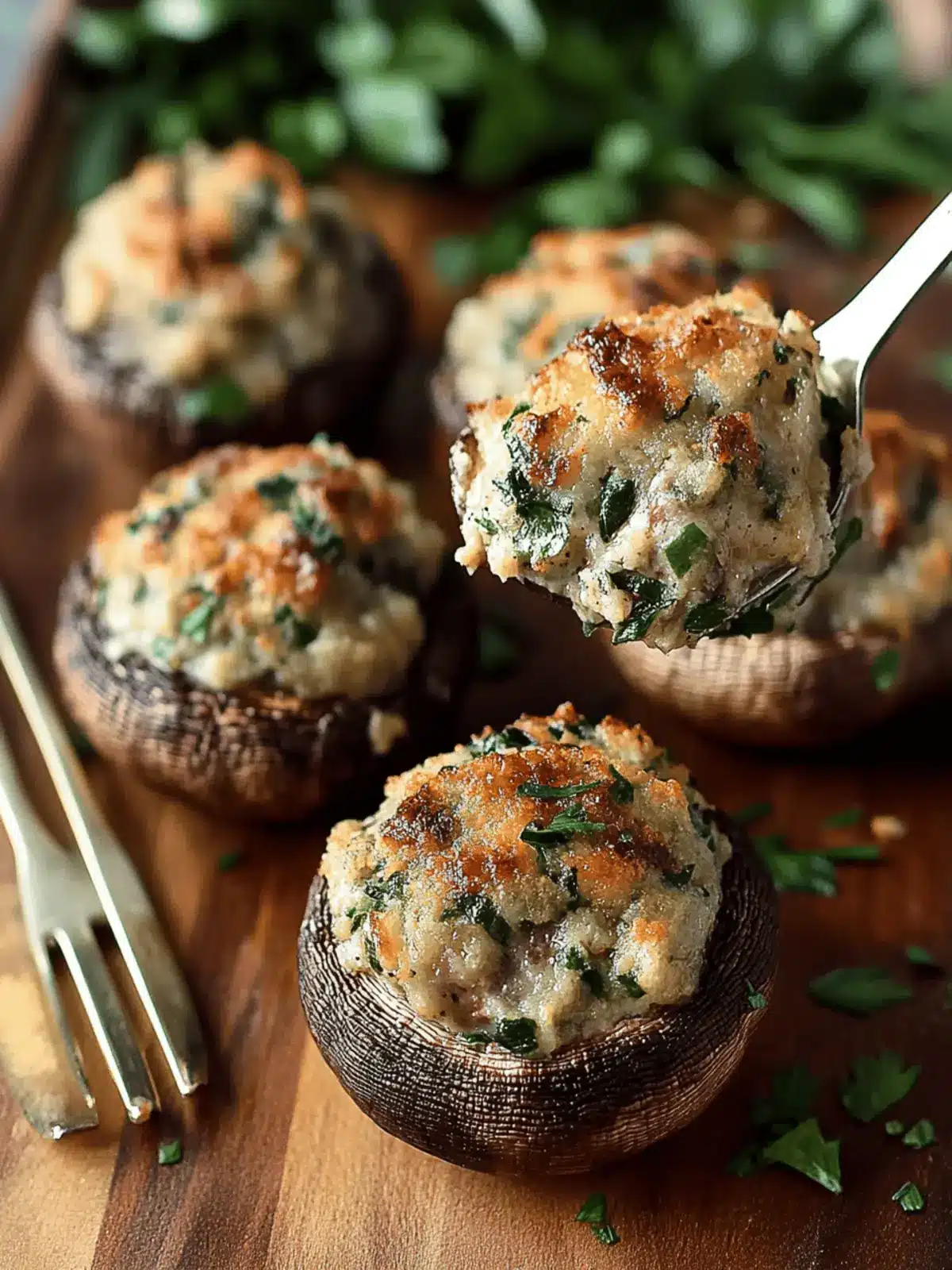 Vegetarian Stuffed Mushrooms