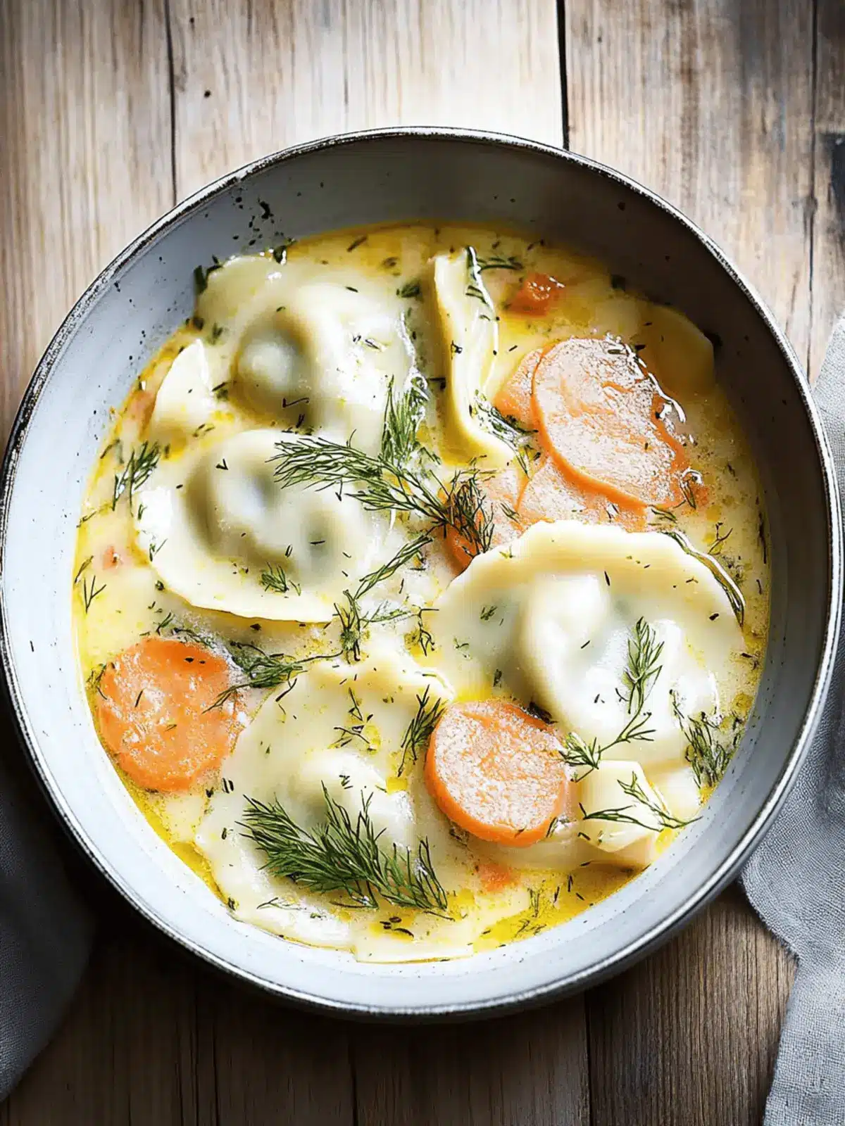 Pierogi Dill Soup