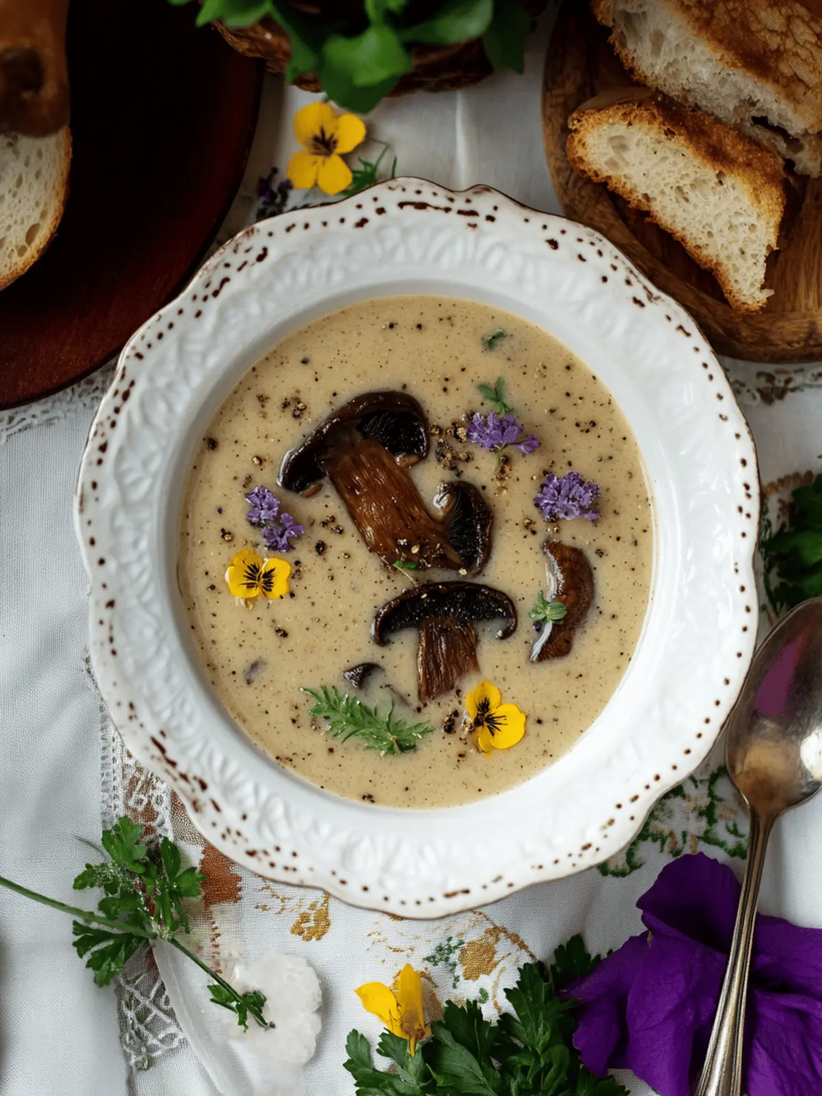 Wild Cream of Mushroom Soup