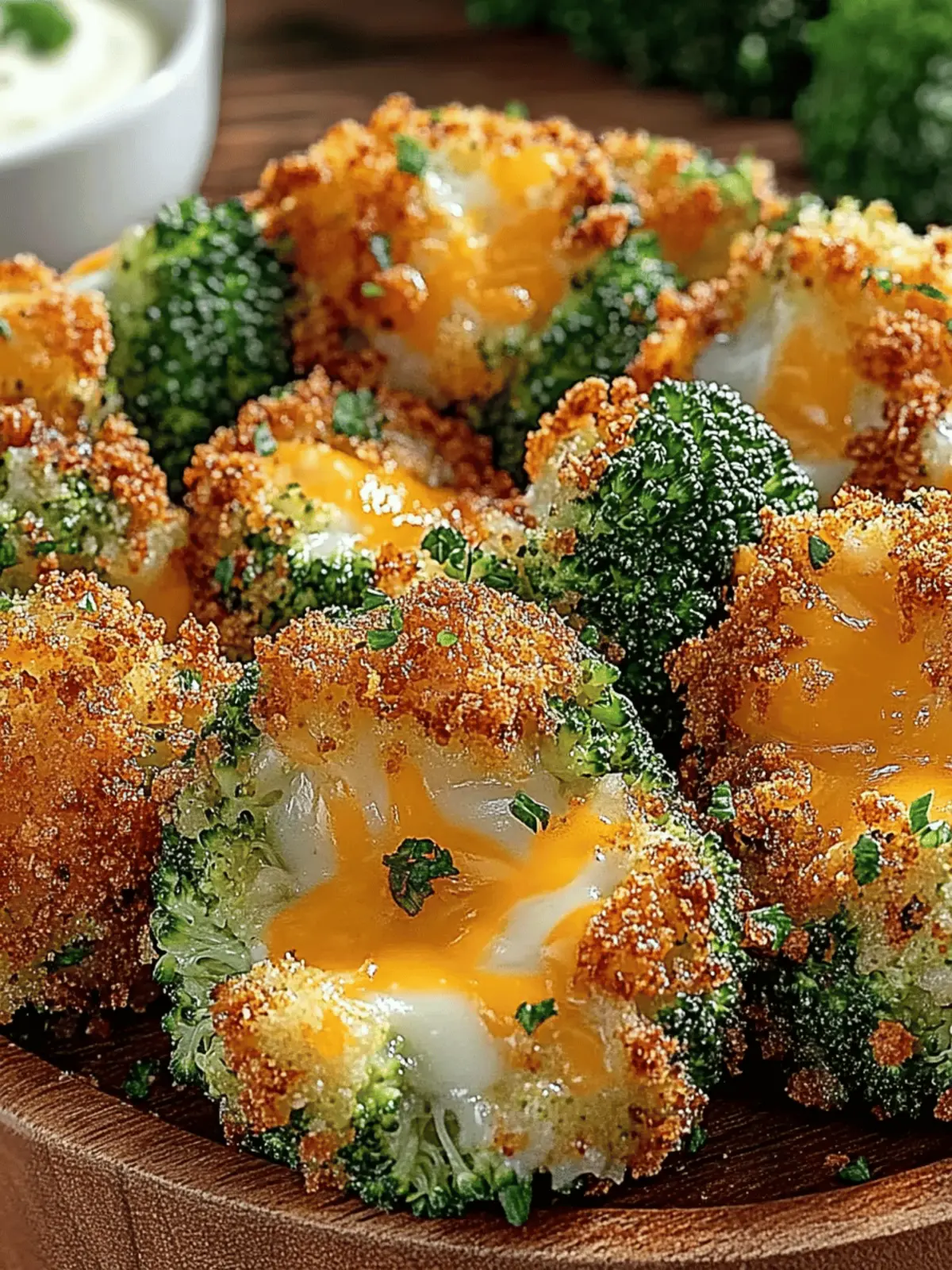 Crispy Air Fryer Broccoli Cheddar Poppers