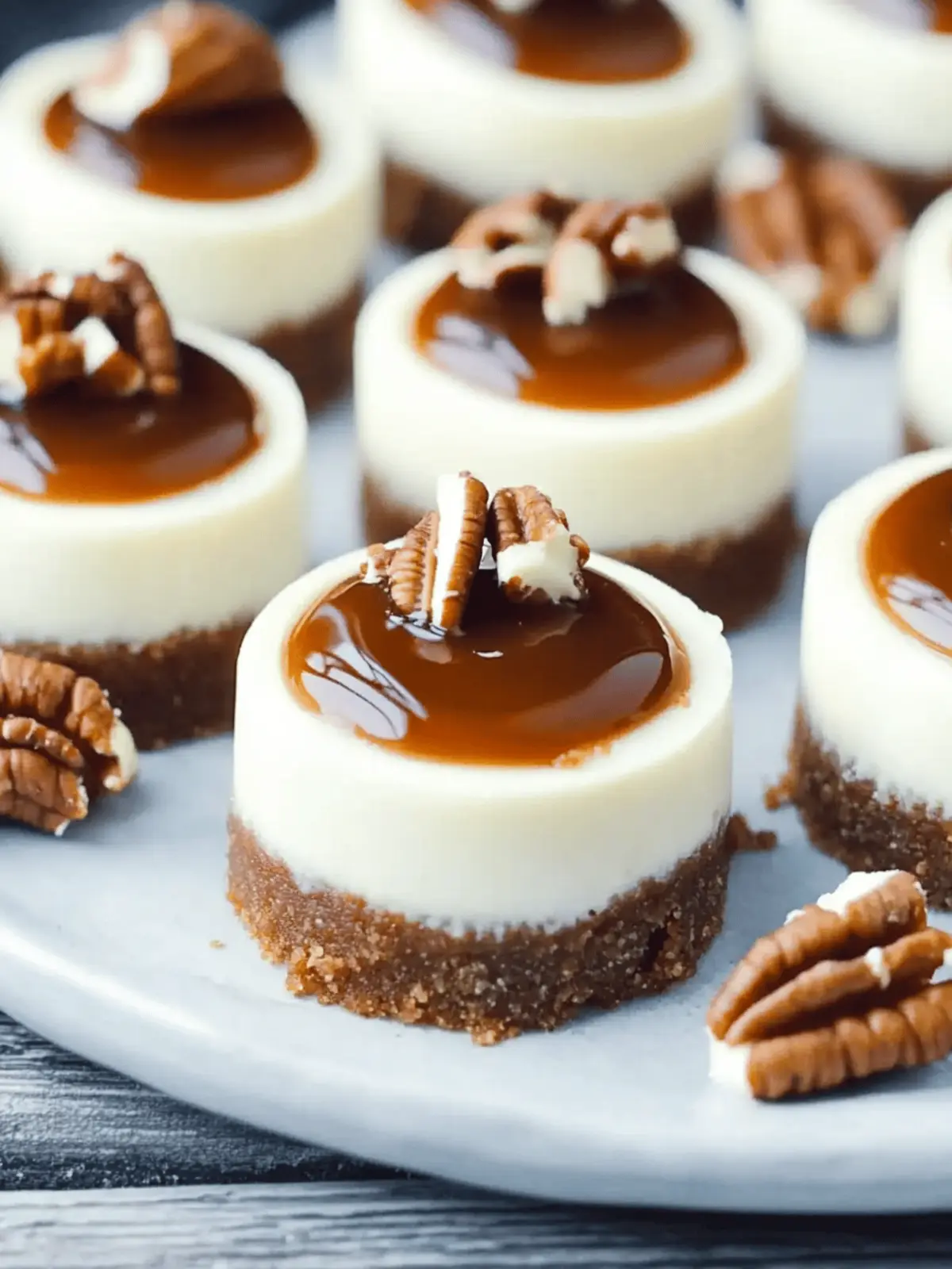 Mini Turtle Cheesecakes