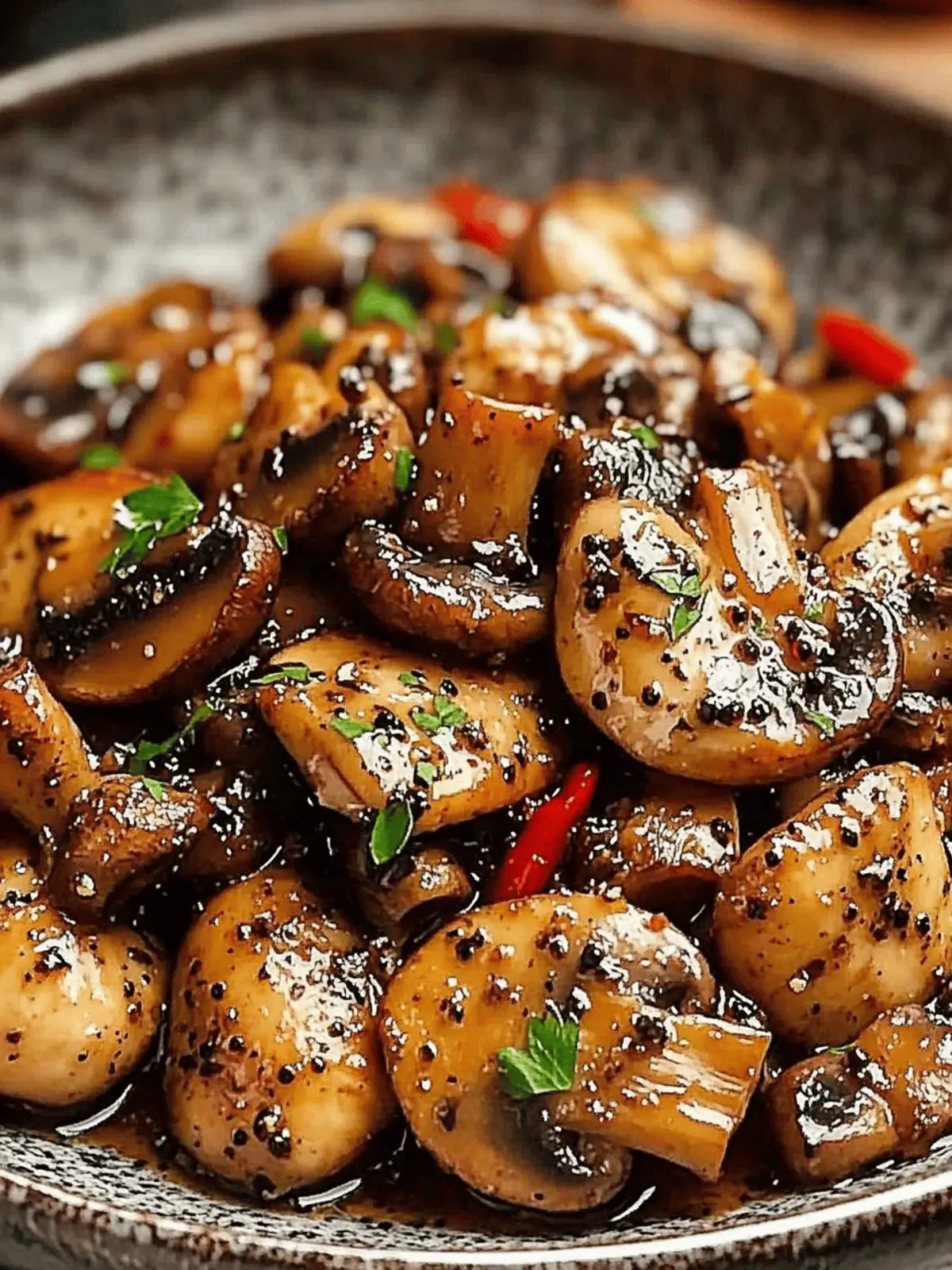 Black Pepper Chicken with Mushrooms