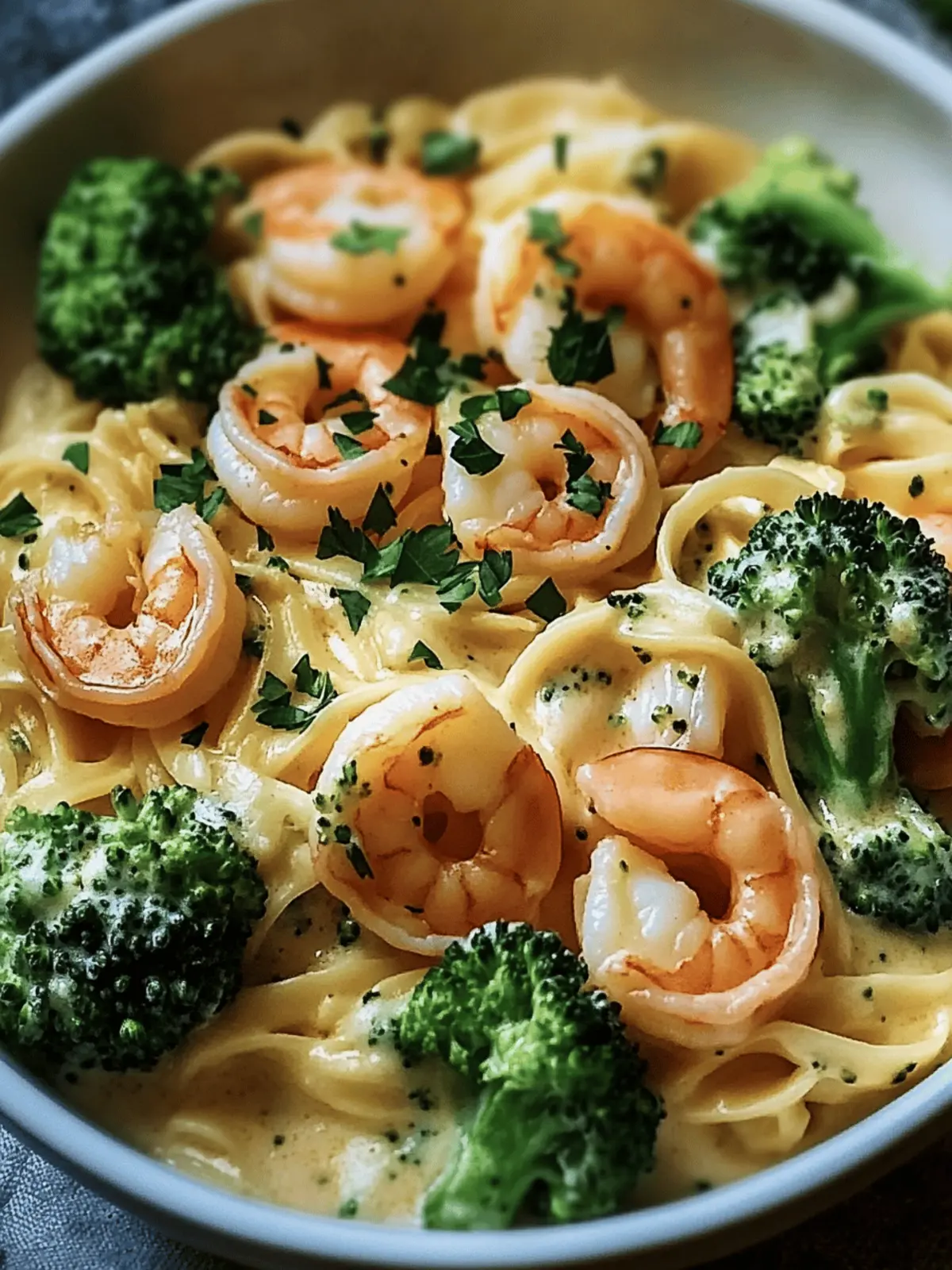 Broccoli Shrimp Alfredo