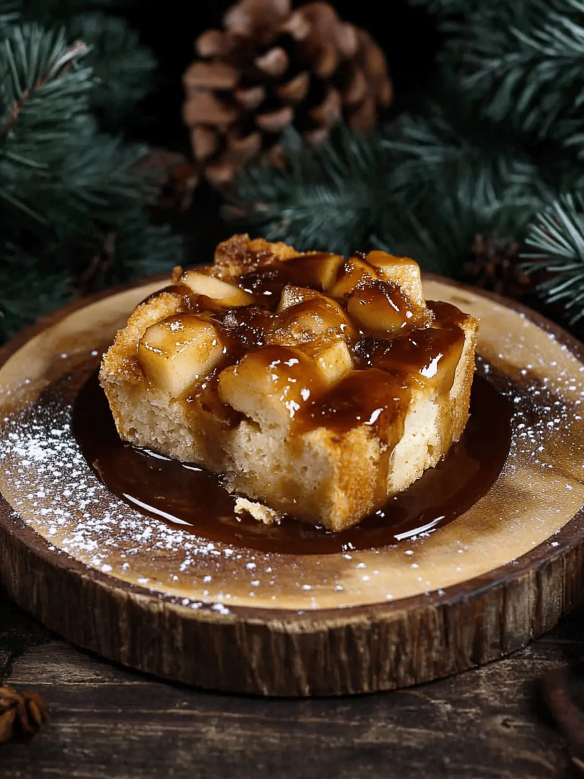 Cardamom Pear Bread Pudding