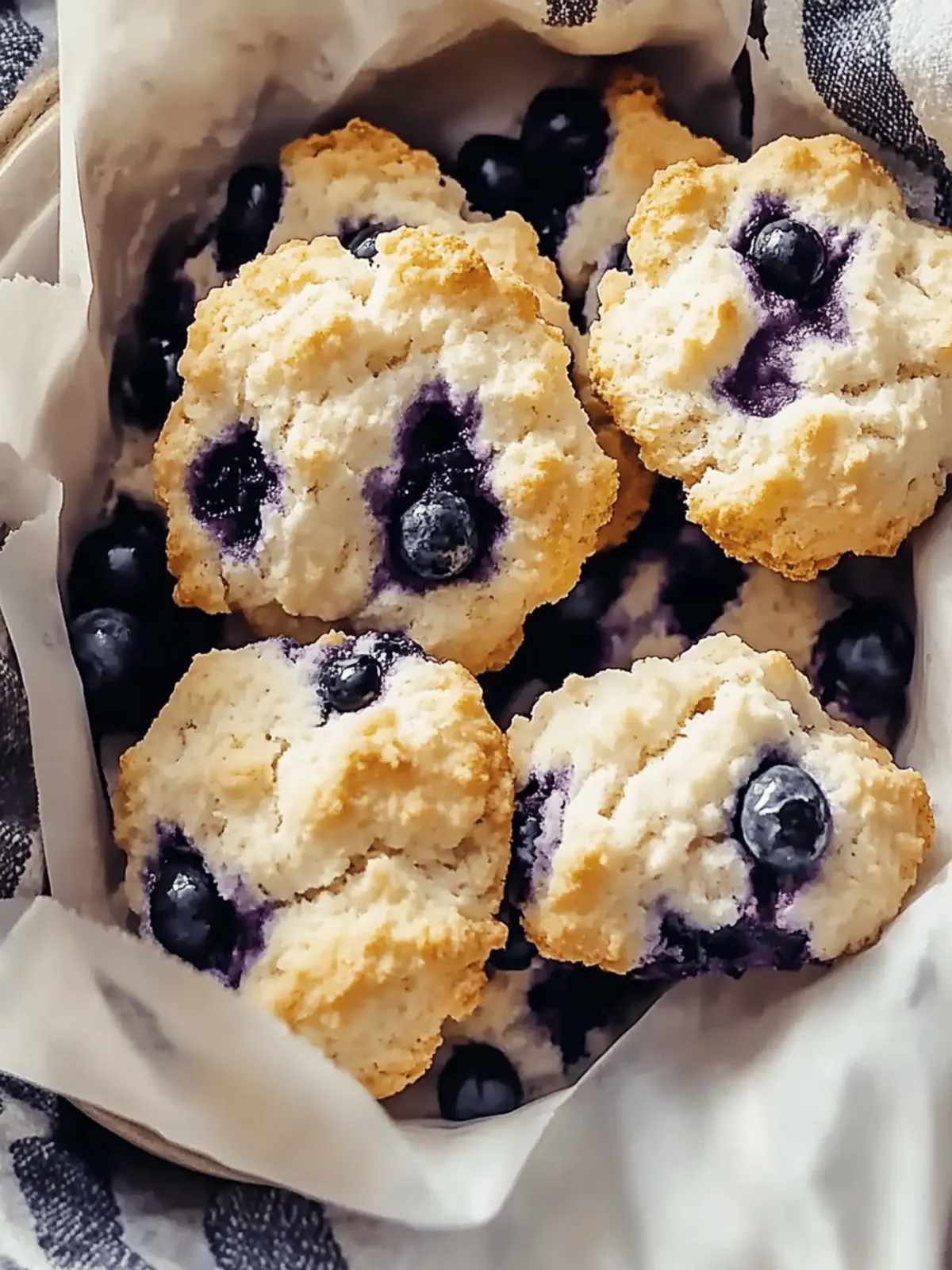 Flaky Wild Blueberry Scones