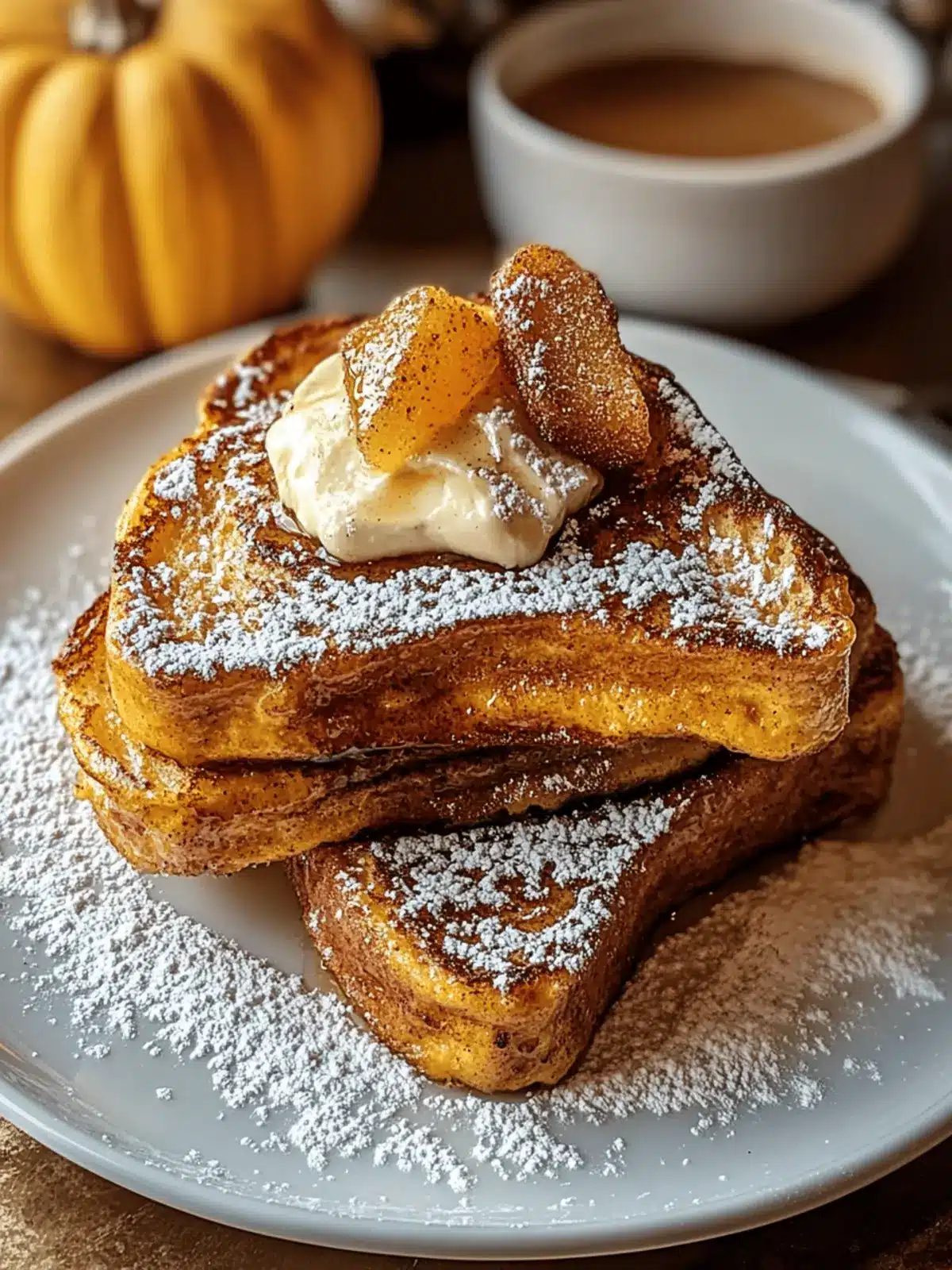 Pumpkin French Toast with Brown Sugar and Cinnamon Butter