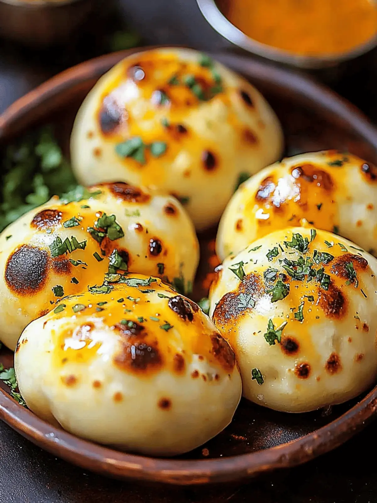 Cheesy Spiced Naan Bombs
