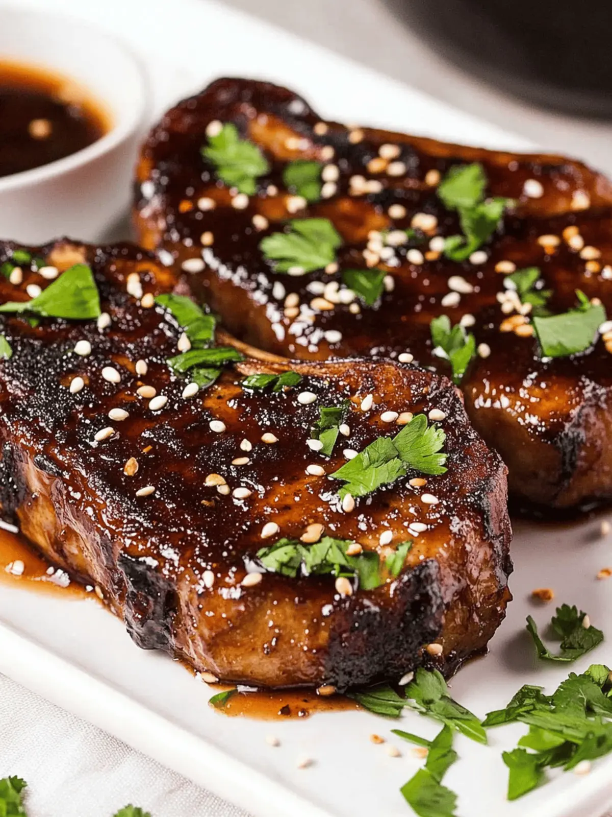 Slow Cooker Honey Sriracha Pork Chops