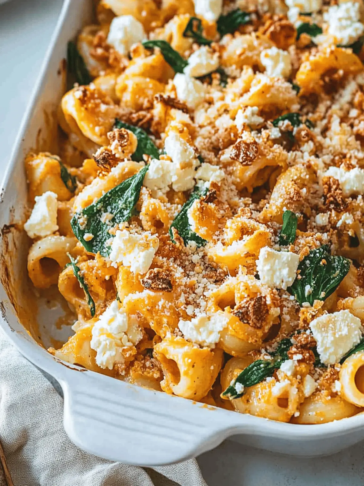 Pumpkin Feta Pasta