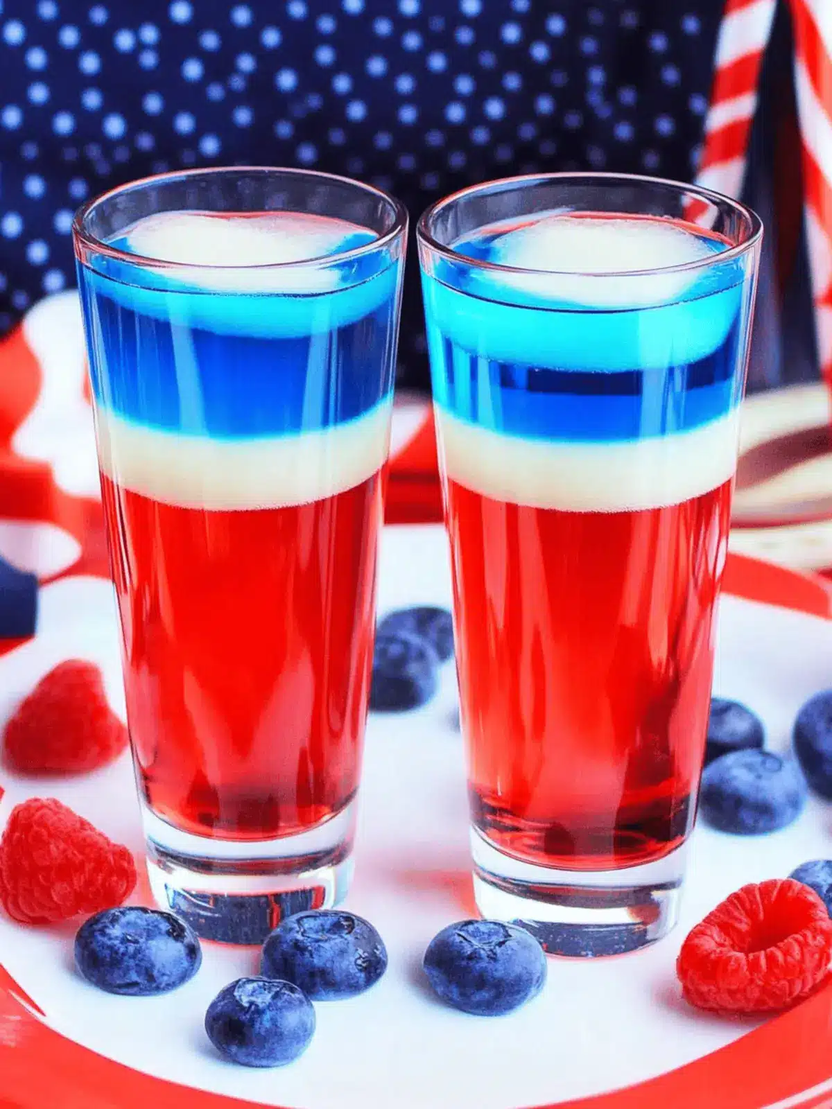 Red White and Blue Shots