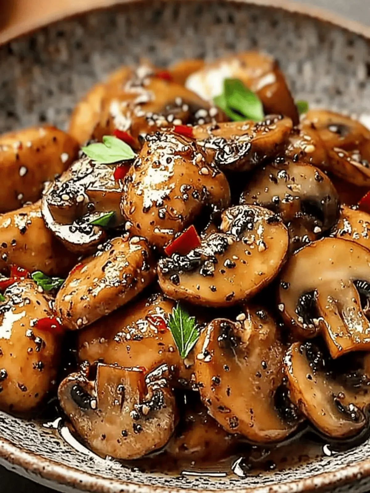 Black Pepper Chicken with Mushrooms
