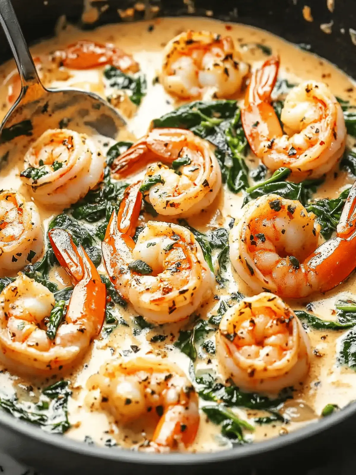 Creamy Garlic Spinach Shrimp