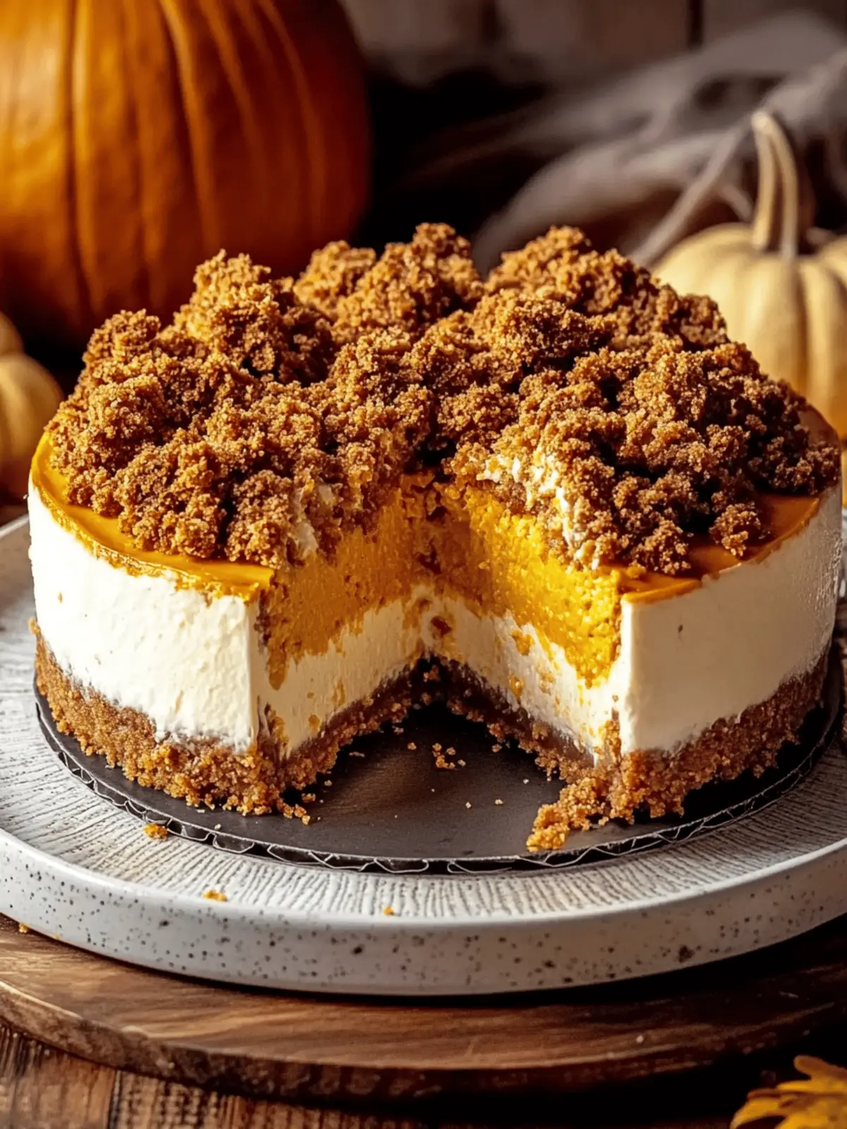 Pumpkin Streusel Cheesecake