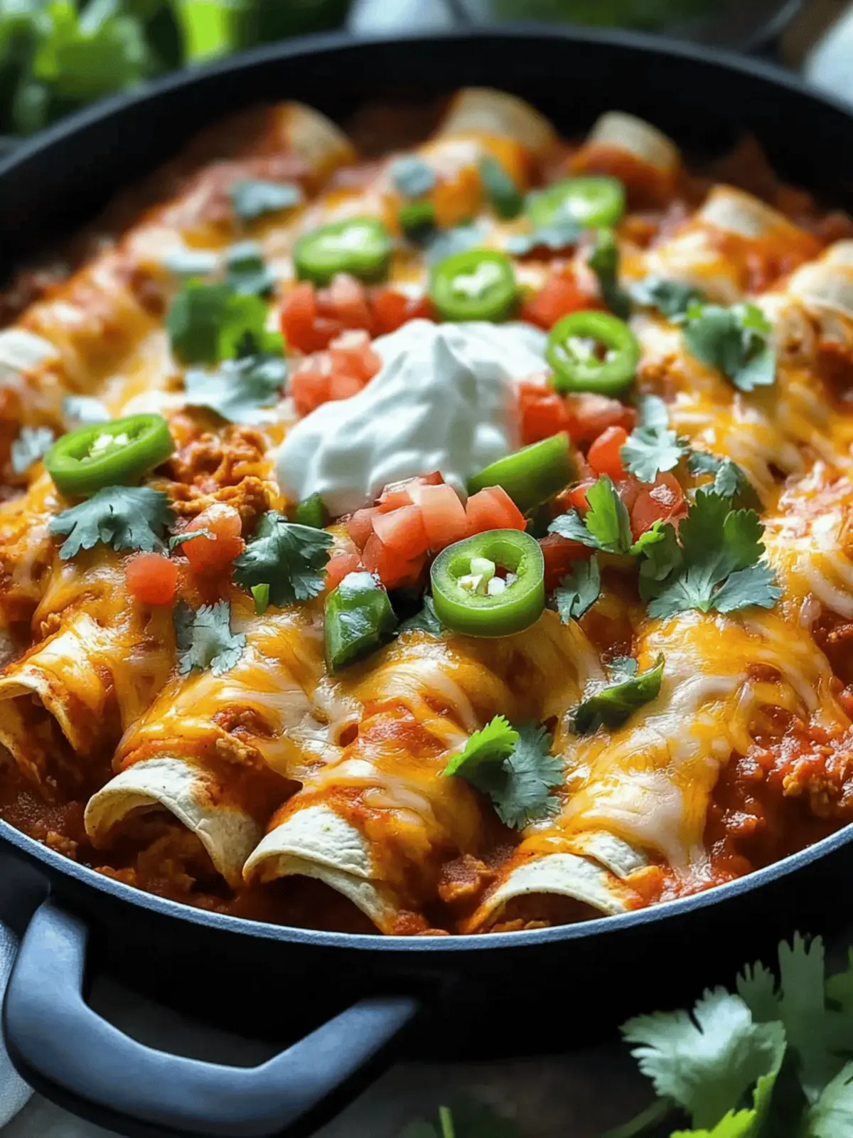 Turkey Enchiladas Skillet