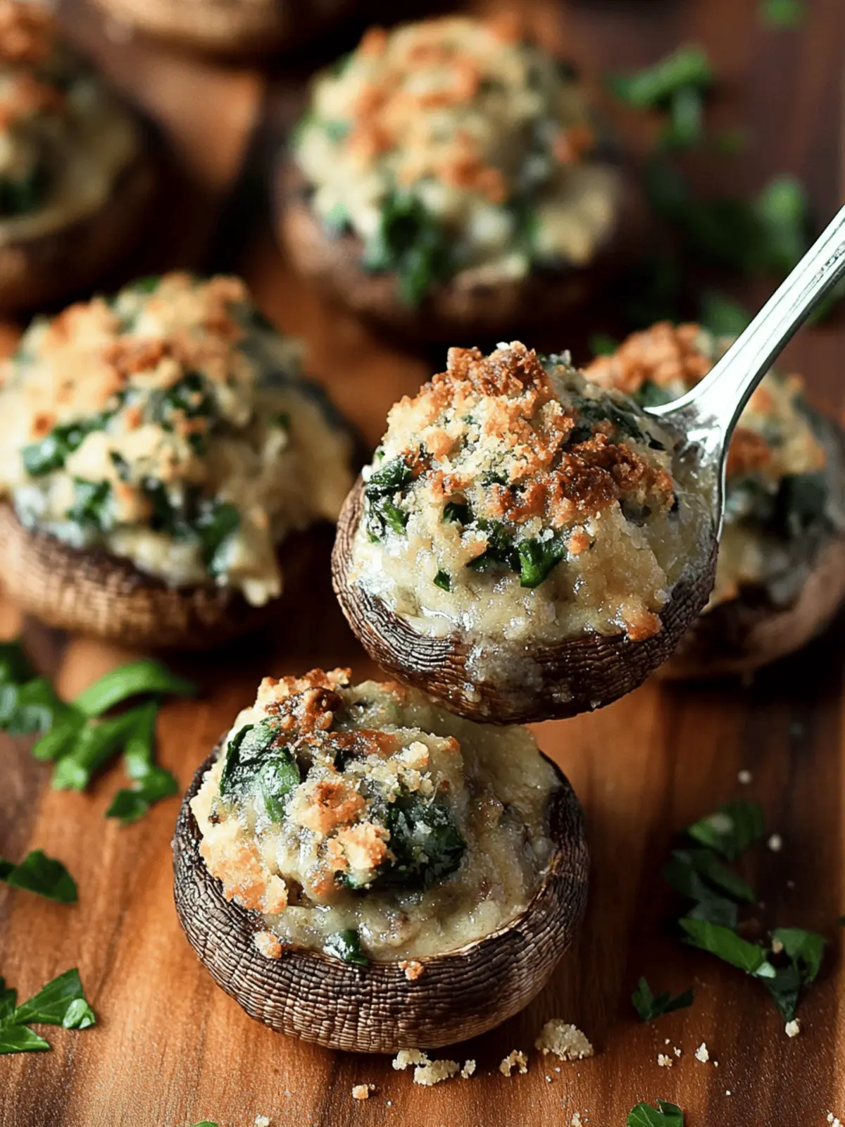 Vegetarian Stuffed Mushrooms