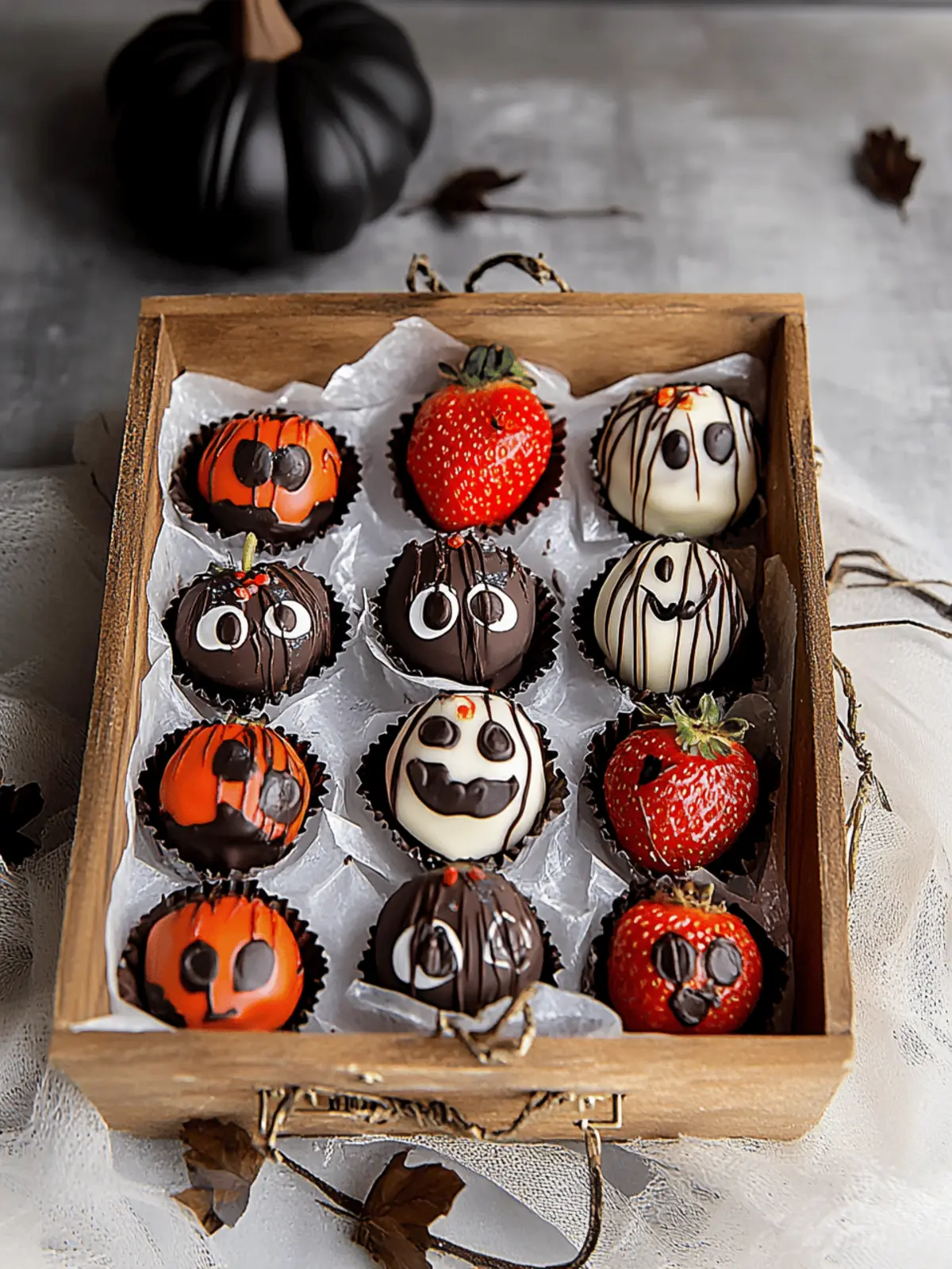 Halloween Chocolate Covered Strawberries