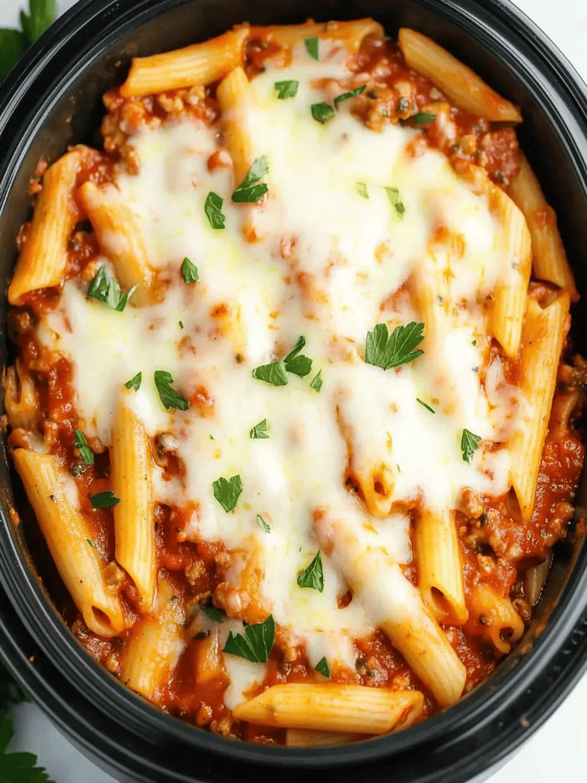 Slow Cooker Baked Ziti