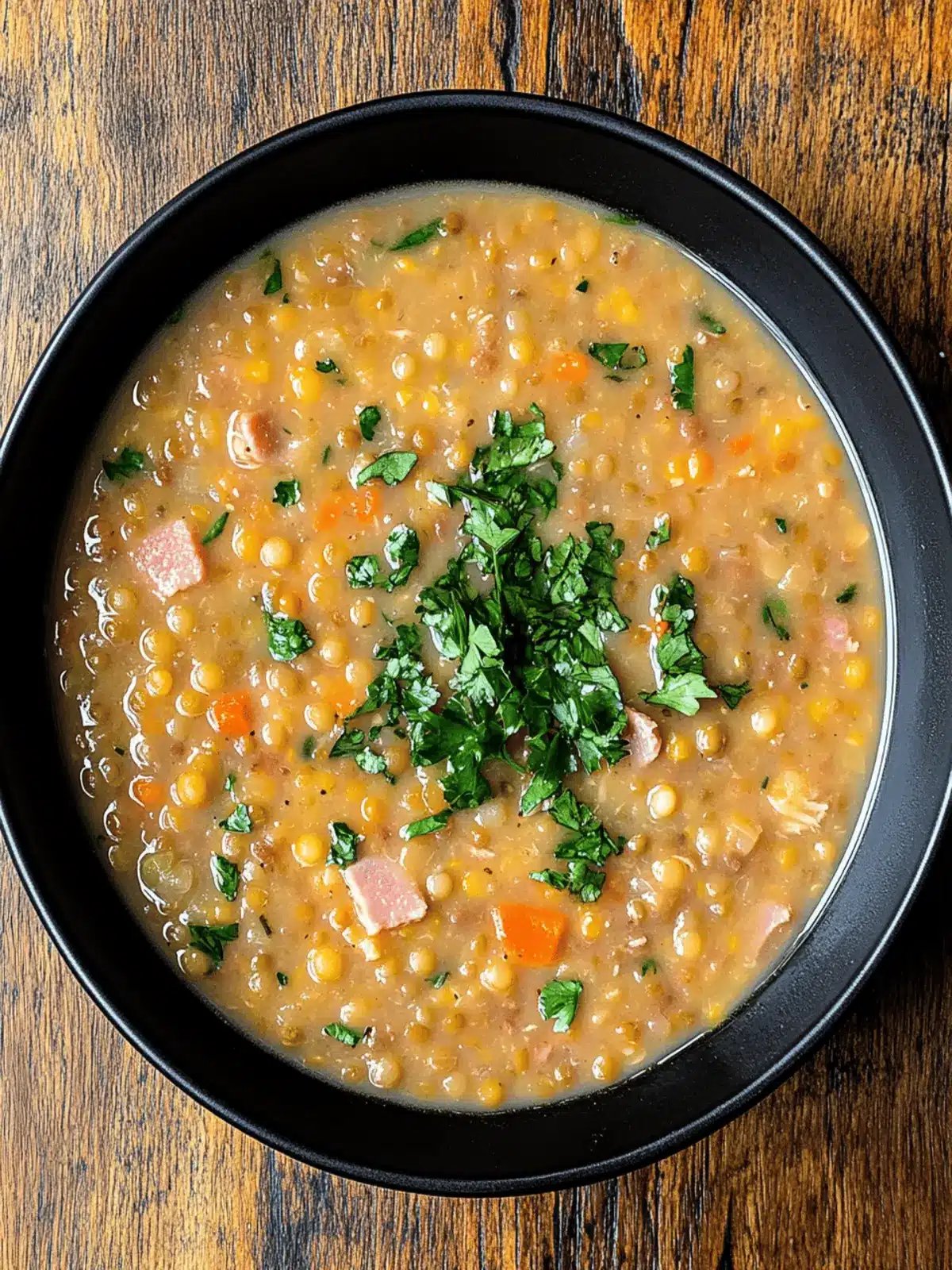 Quick Ham Hock and Lentil Soup