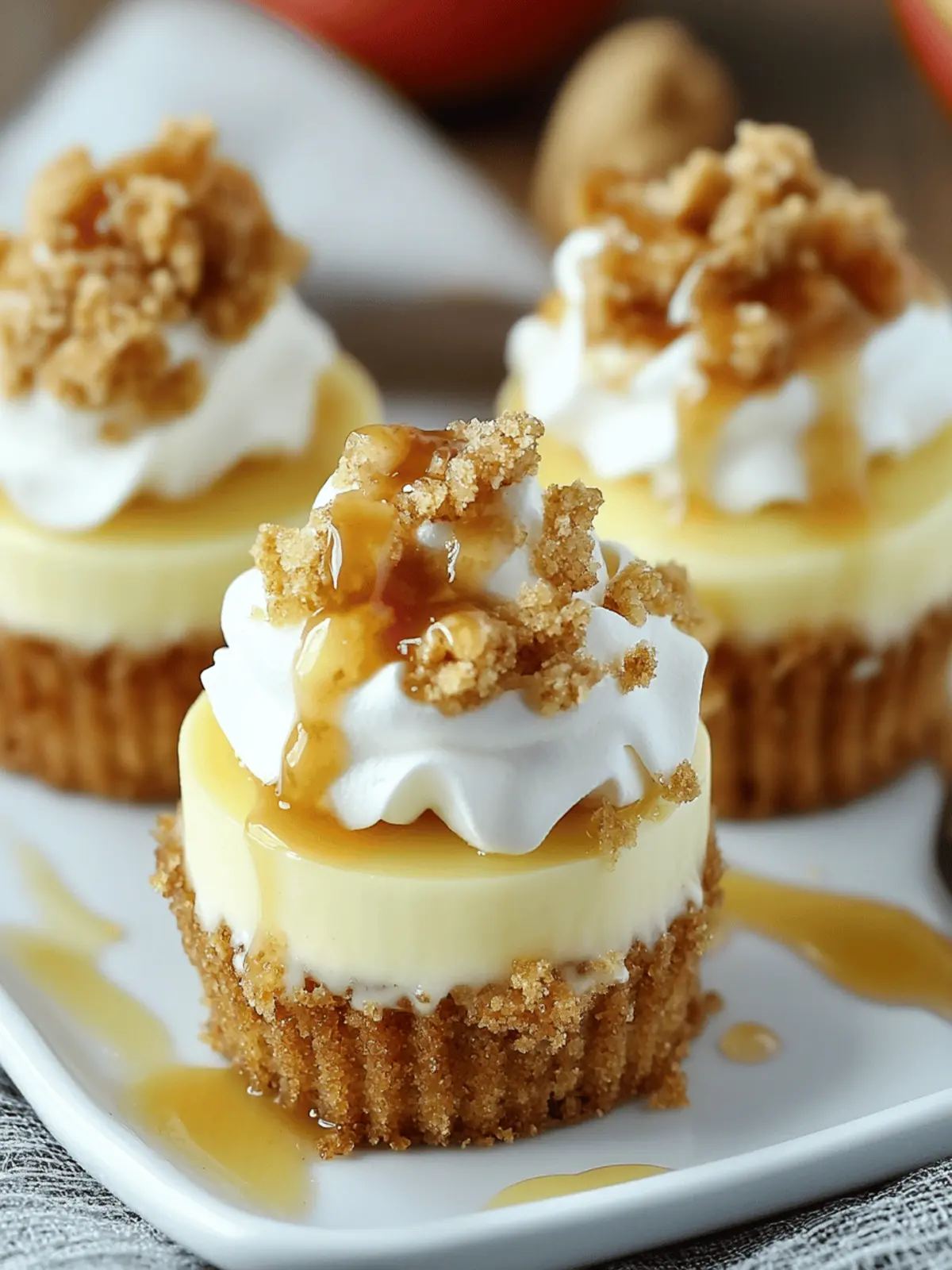 Apple Crisp Mini Cheesecakes