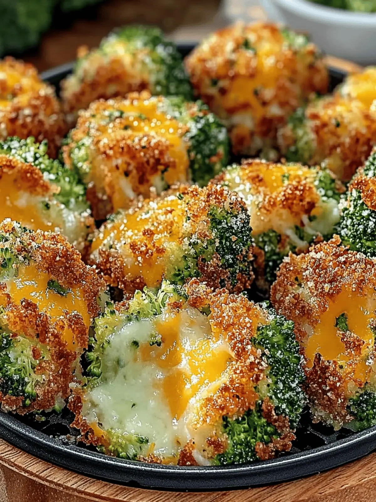 Crispy Air Fryer Broccoli Cheddar Poppers